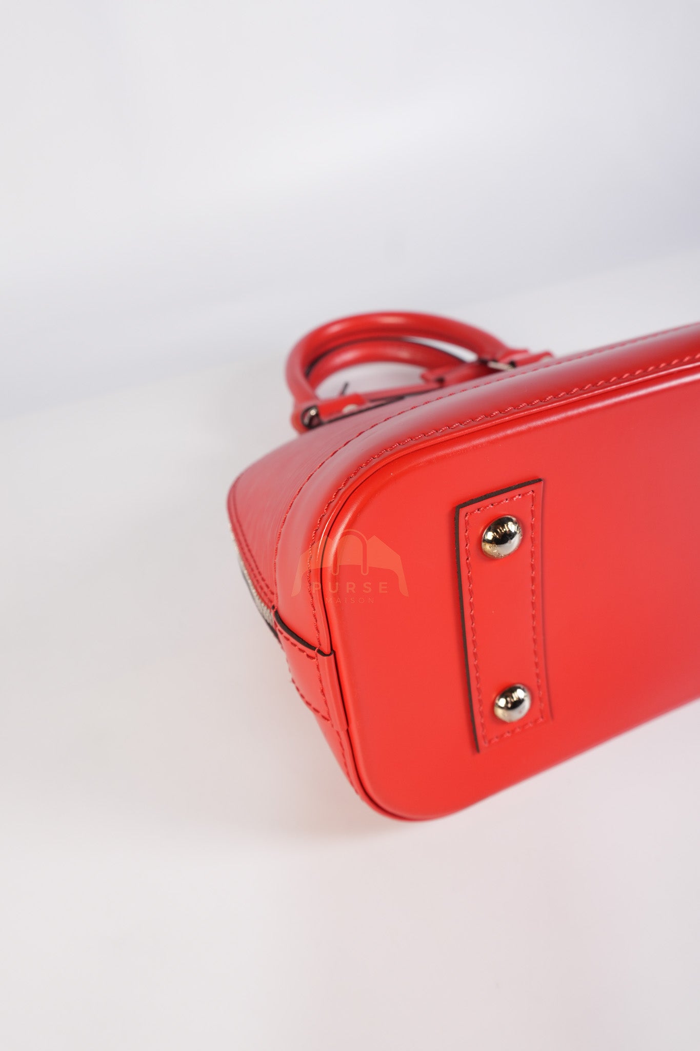 Alma BB in Red Epi Leather & Silver Hardware (Date Code: SN3136) | Purse Maison Luxury Bags Shop