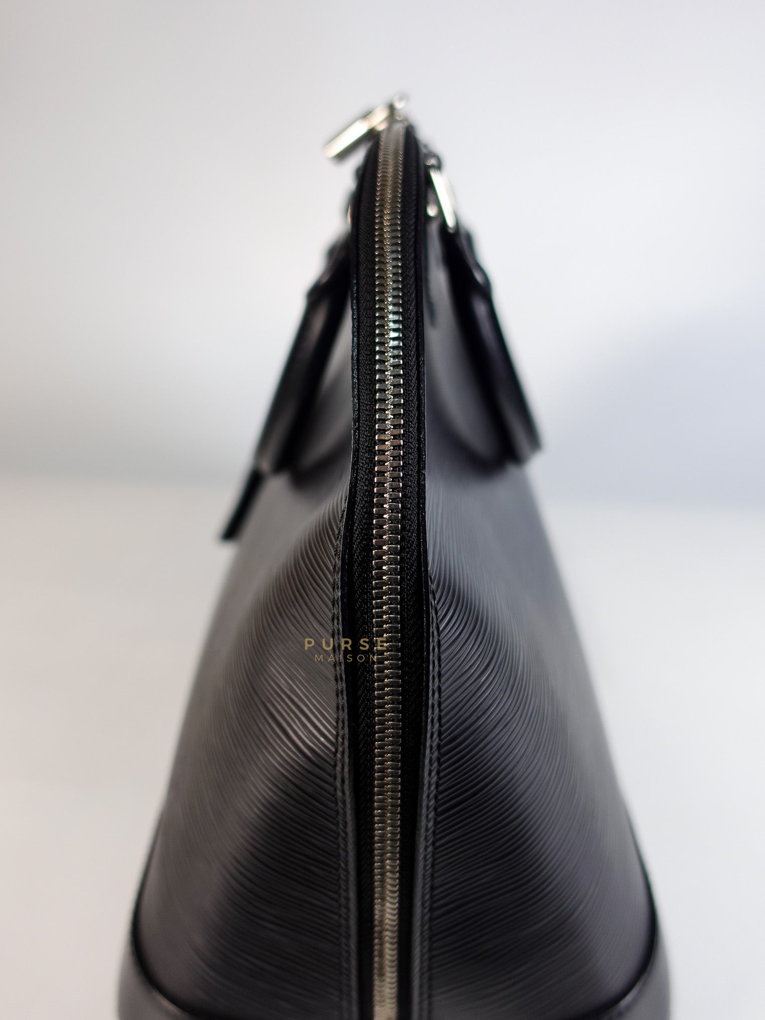 Alma GM in Black Epi Leather Microchip | Purse Maison Luxury Bags Shop