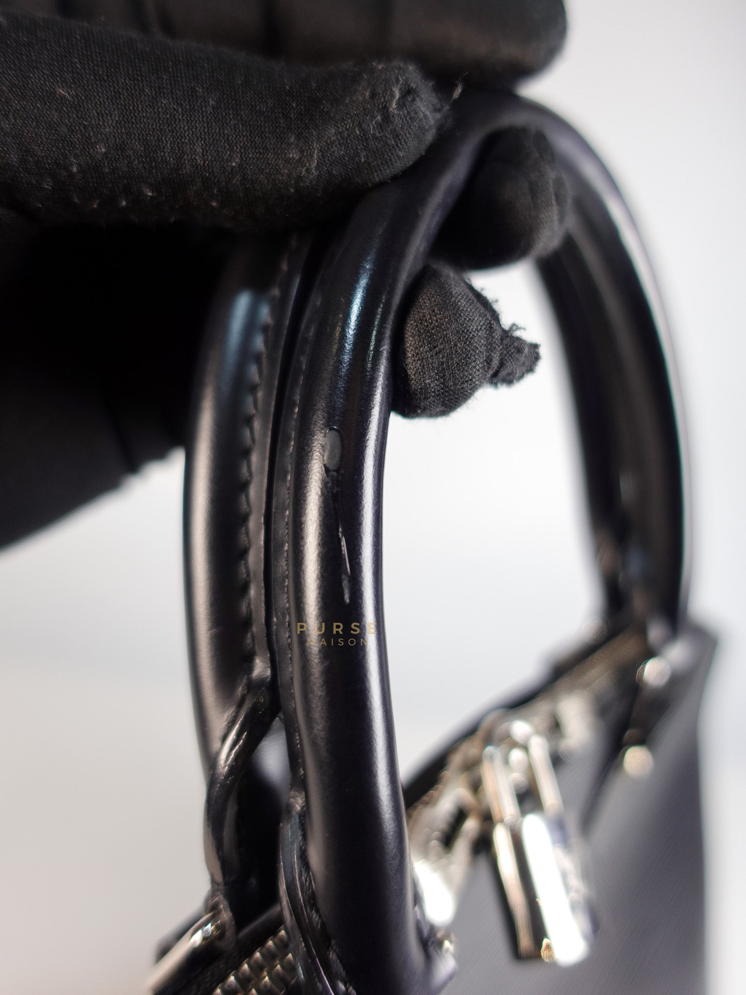 Alma GM in Black Epi Leather Microchip | Purse Maison Luxury Bags Shop