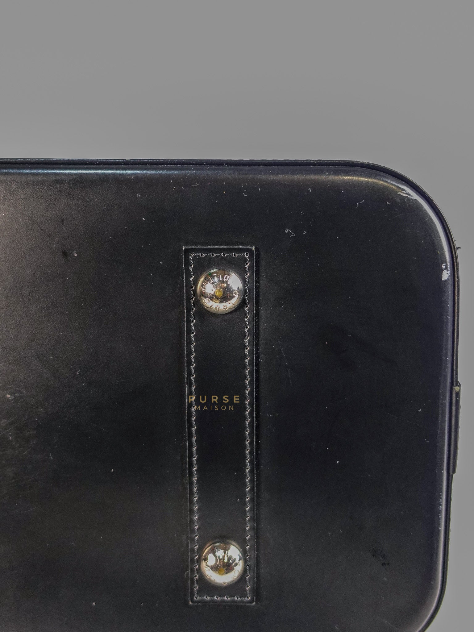 Alma GM in Black Epi Leather Microchip | Purse Maison Luxury Bags Shop