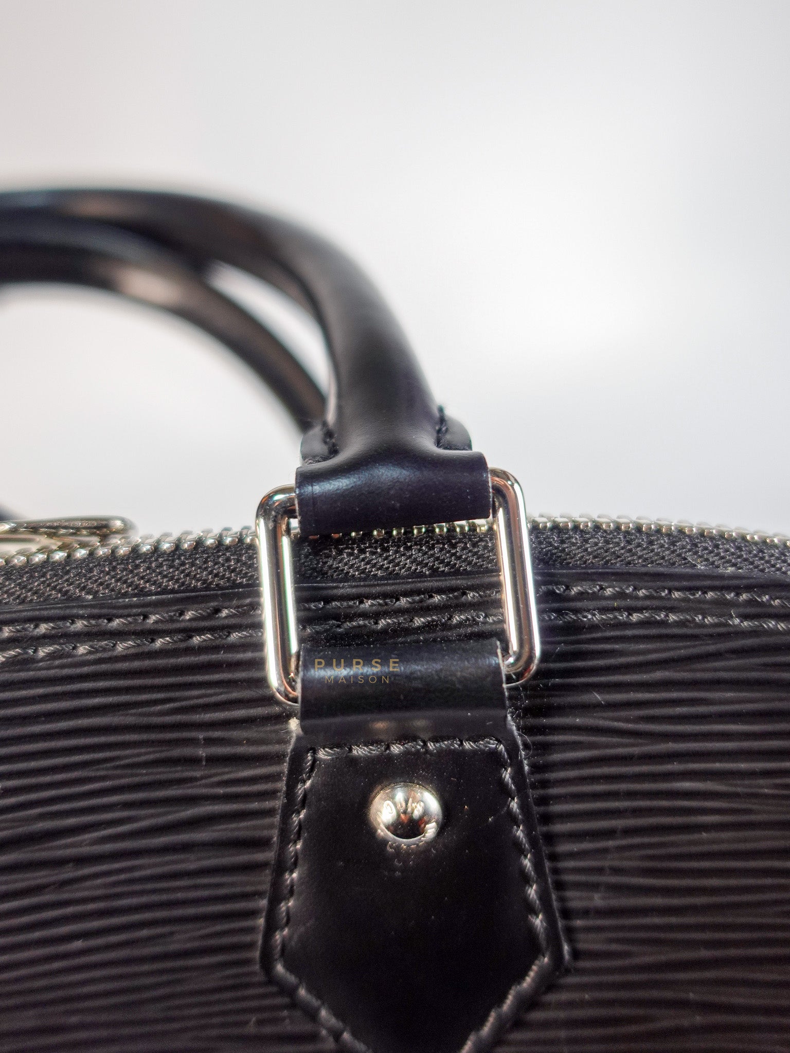 Alma GM in Black Epi Leather Microchip | Purse Maison Luxury Bags Shop