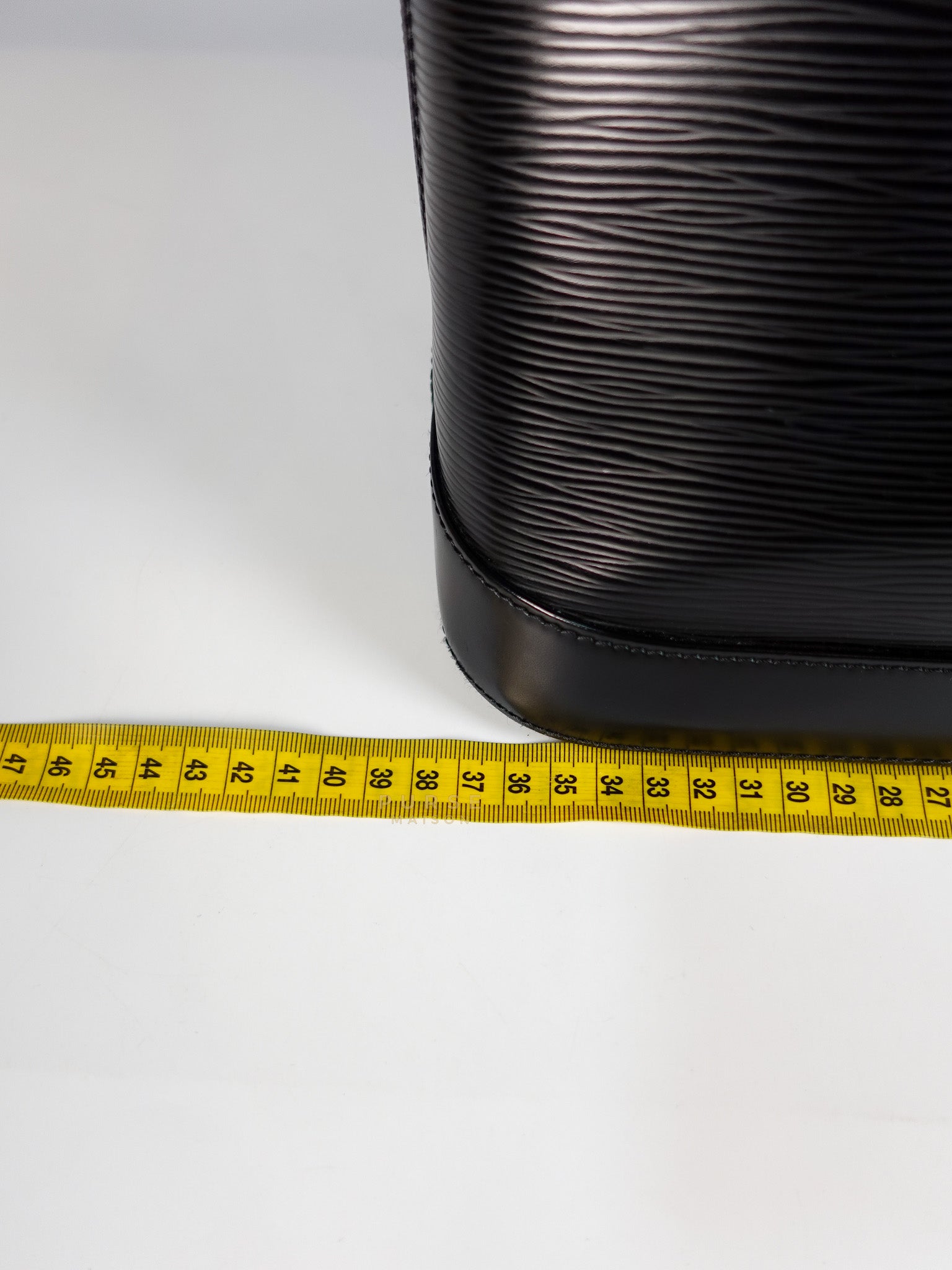 Alma GM in Black Epi Leather Microchip | Purse Maison Luxury Bags Shop