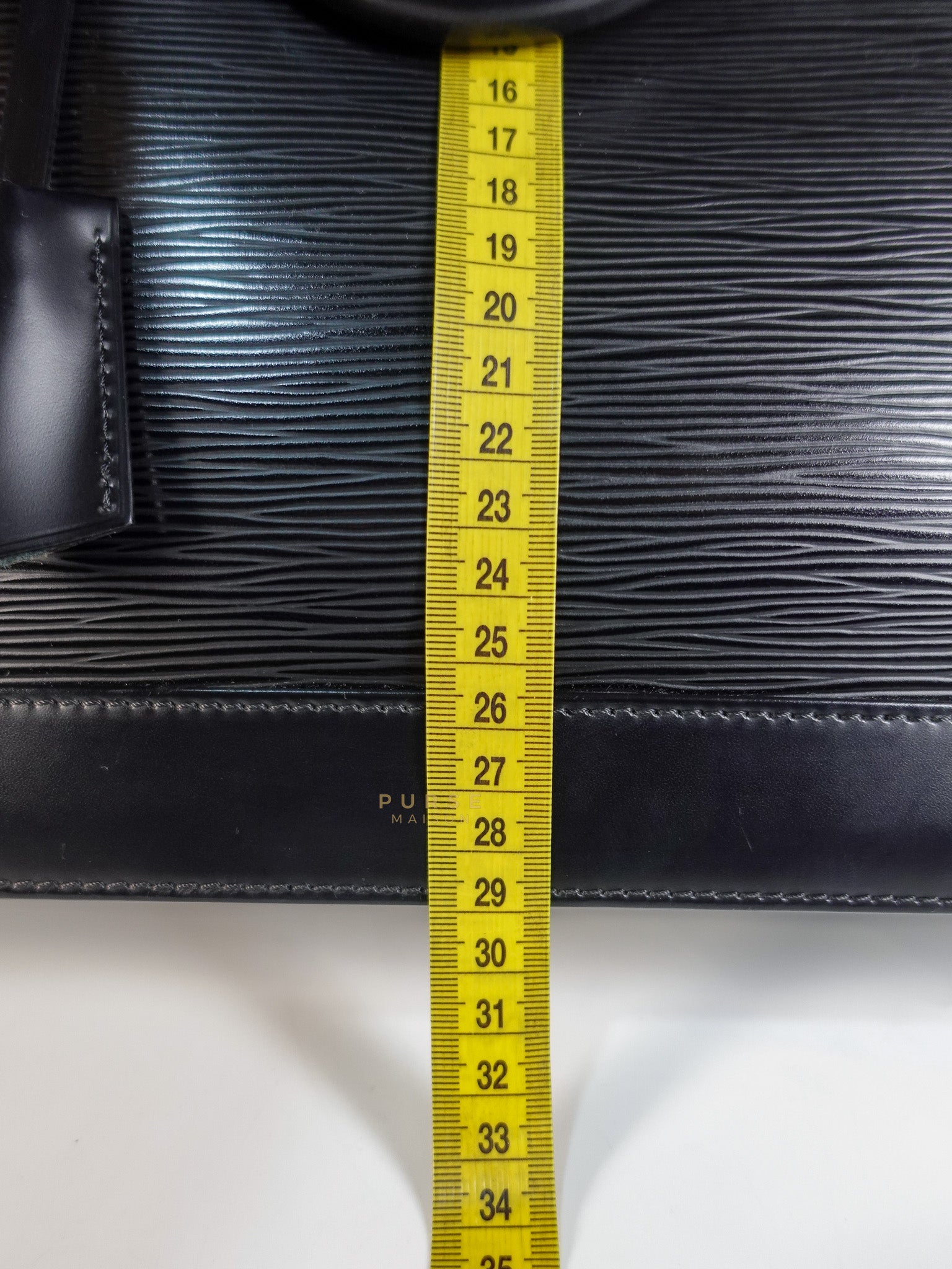 Alma GM in Black Epi Leather Microchip | Purse Maison Luxury Bags Shop