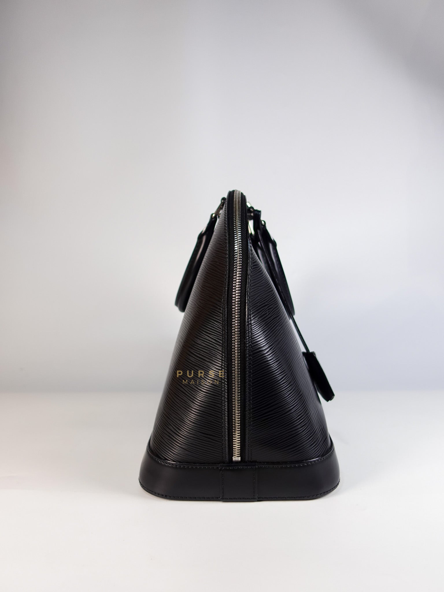 Alma GM in Black Epi Leather Microchip | Purse Maison Luxury Bags Shop