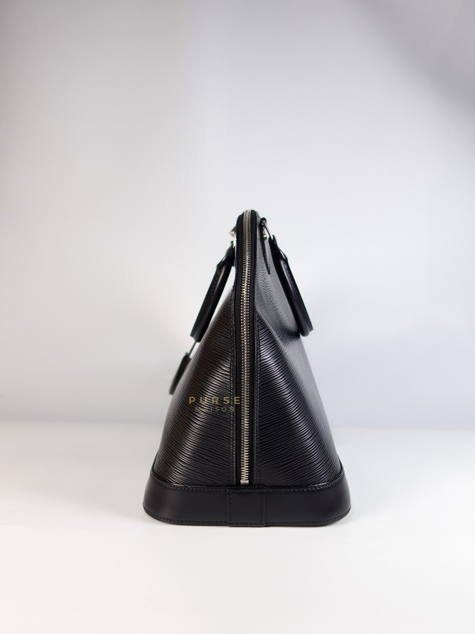 Alma GM in Black Epi Leather Microchip | Purse Maison Luxury Bags Shop