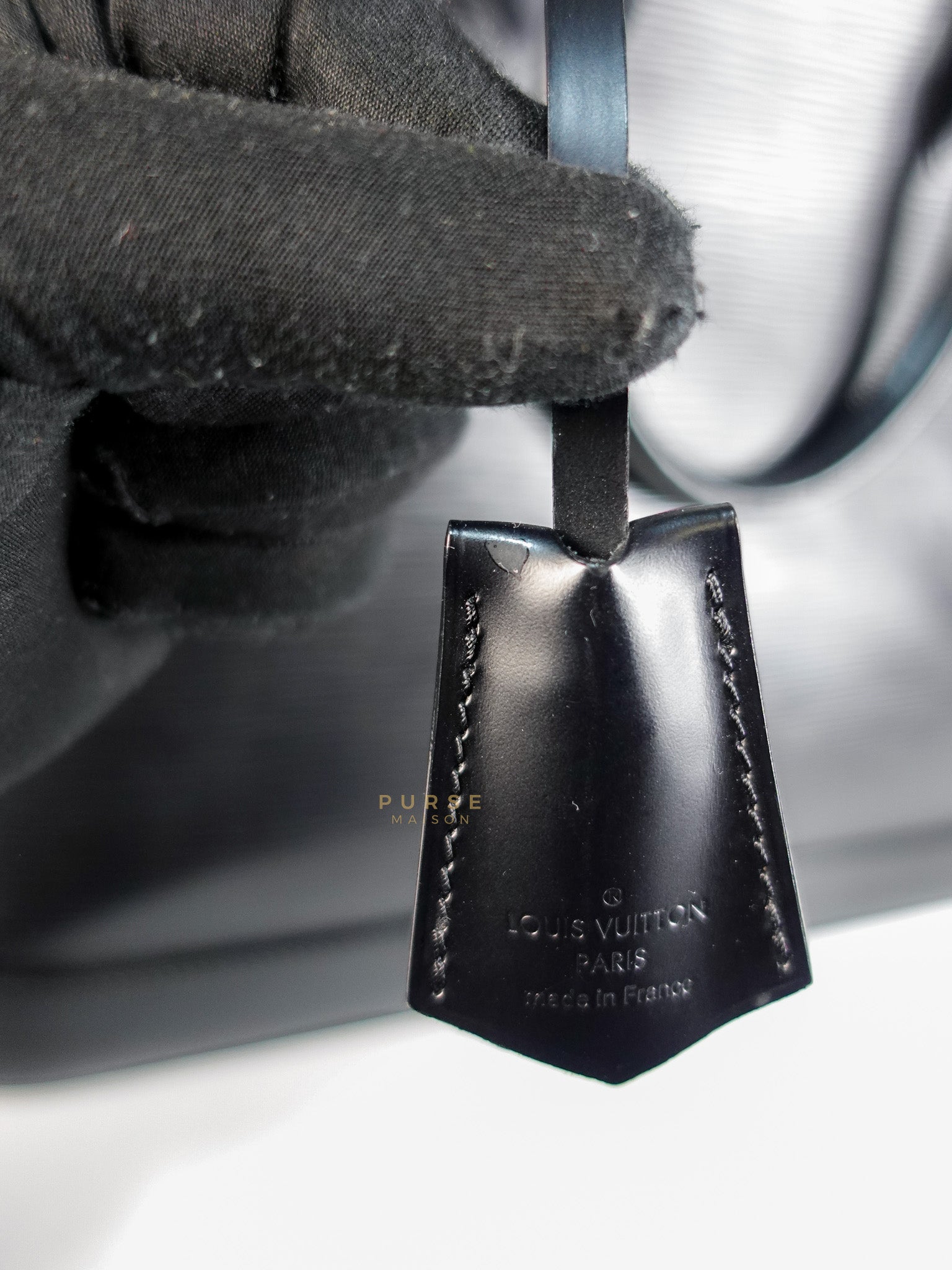 Alma GM in Black Epi Leather Microchip | Purse Maison Luxury Bags Shop