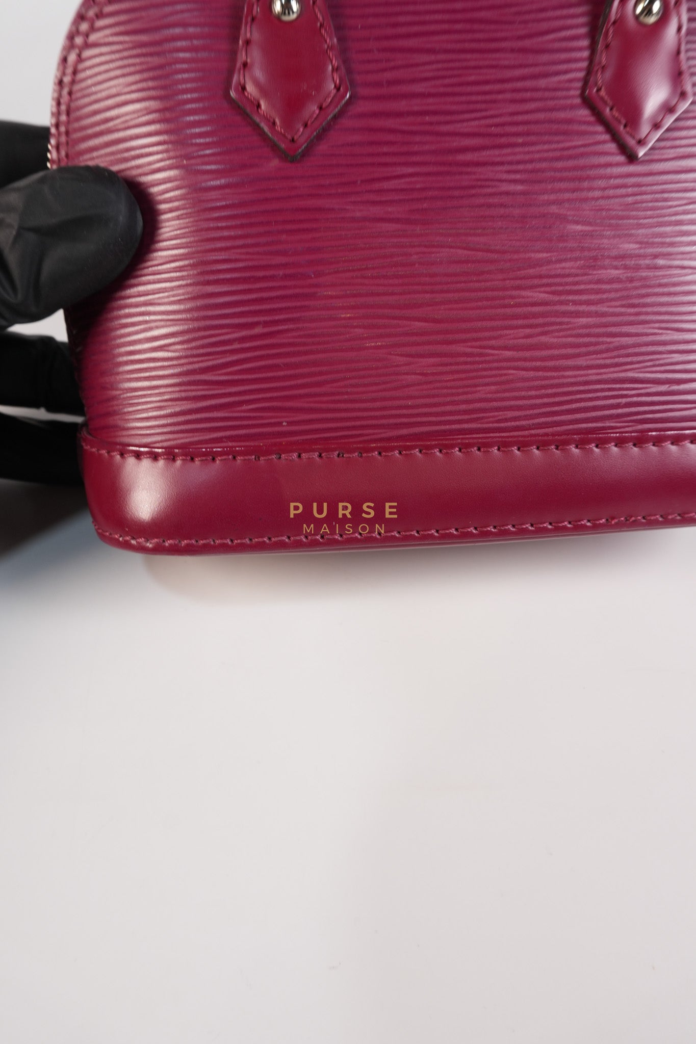 Alma Mini Red in Epi Leather (Date Code: SN4125) | Purse Maison Luxury Bags Shop