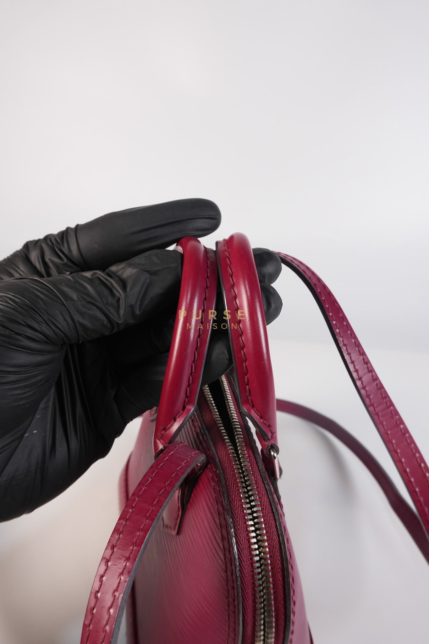 Alma Mini Red in Epi Leather (Date Code: SN4125) | Purse Maison Luxury Bags Shop