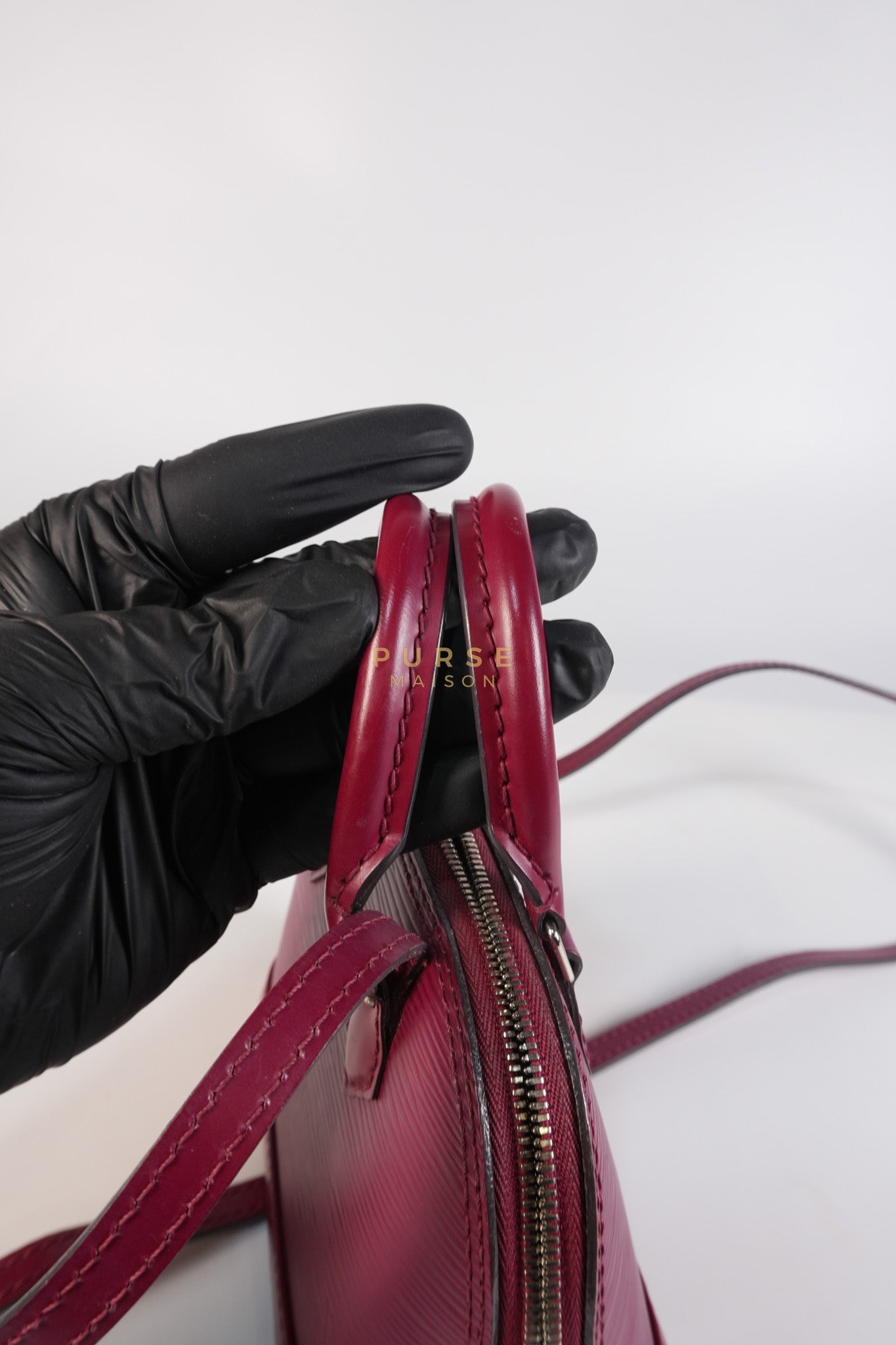 Alma Mini Red in Epi Leather (Date Code: SN4125) | Purse Maison Luxury Bags Shop