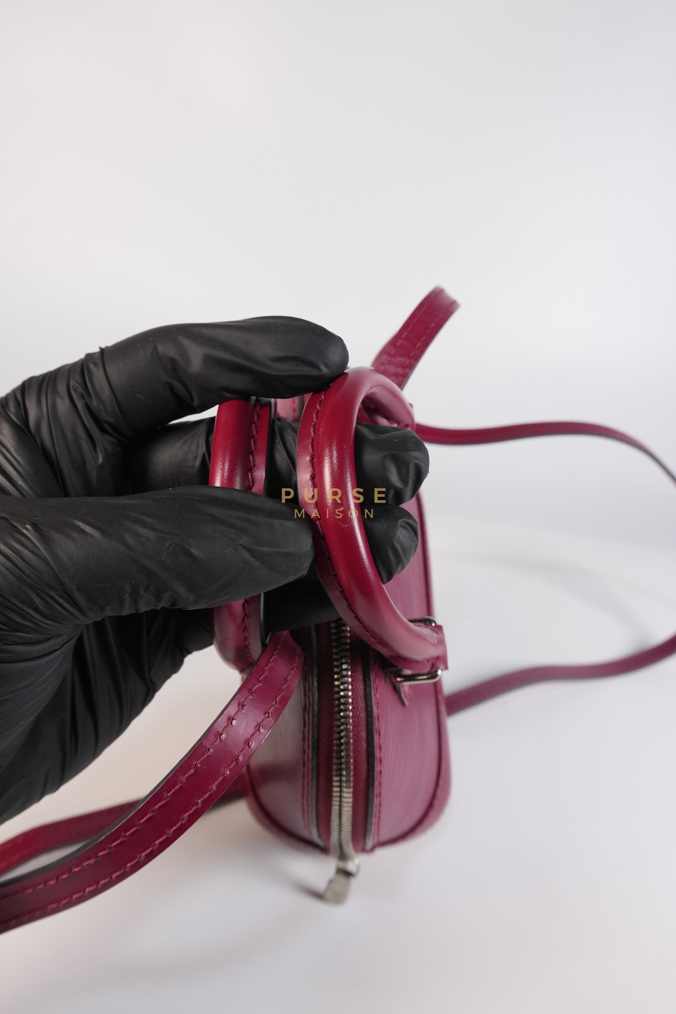 Alma Mini Red in Epi Leather (Date Code: SN4125) | Purse Maison Luxury Bags Shop