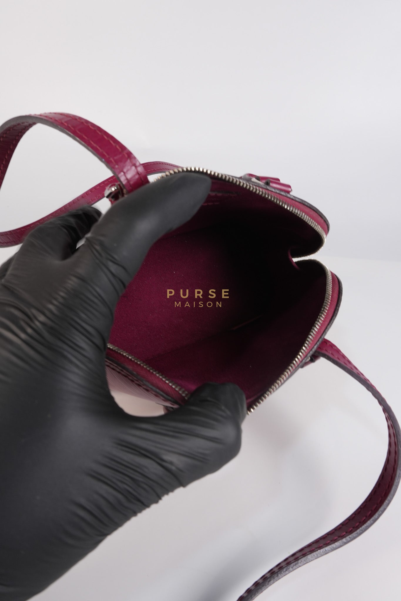 Alma Mini Red in Epi Leather (Date Code: SN4125) | Purse Maison Luxury Bags Shop