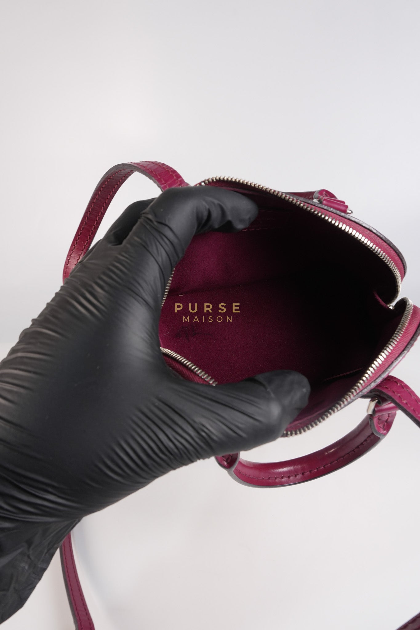 Alma Mini Red in Epi Leather (Date Code: SN4125) | Purse Maison Luxury Bags Shop