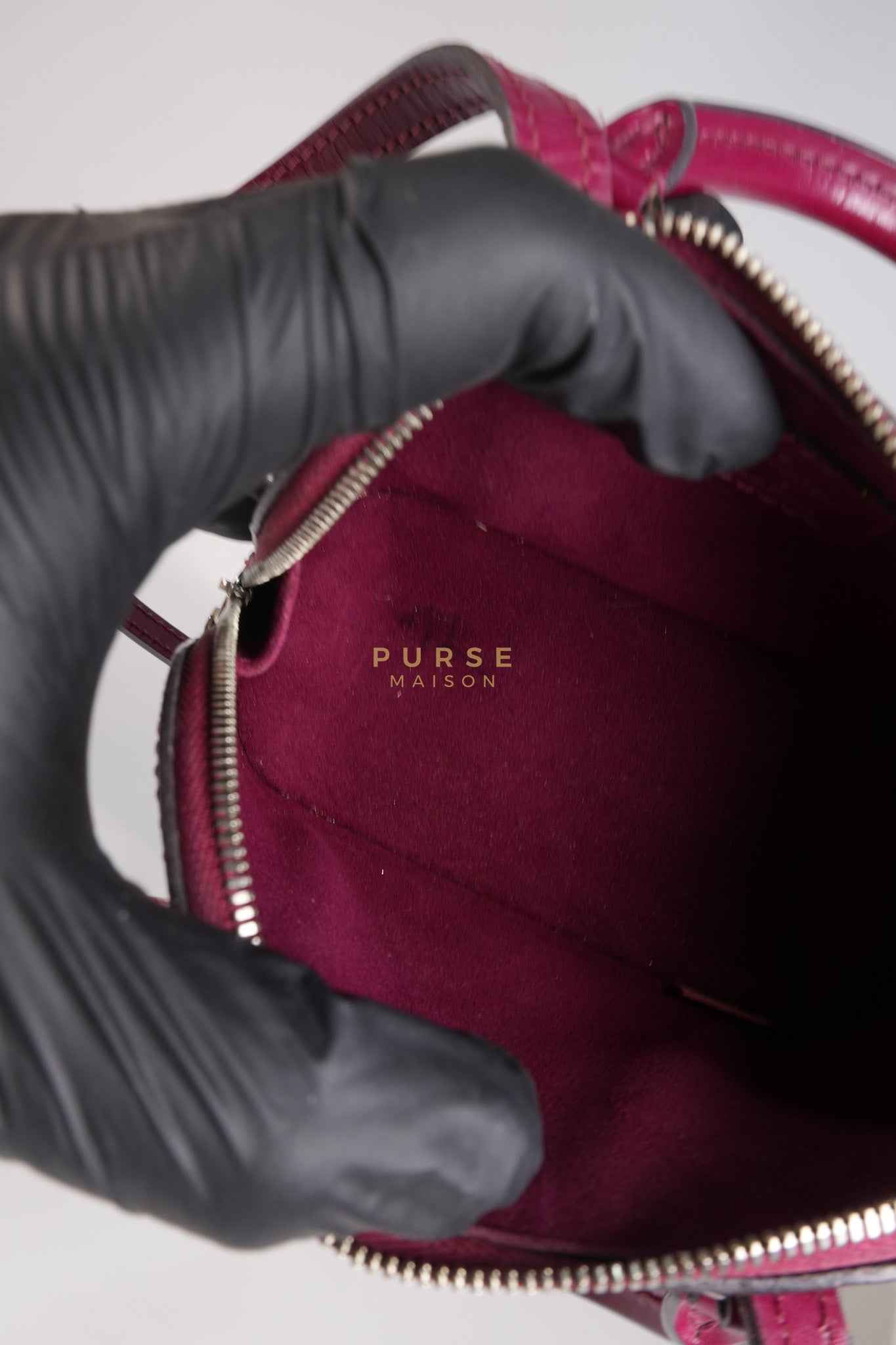 Alma Mini Red in Epi Leather (Date Code: SN4125) | Purse Maison Luxury Bags Shop