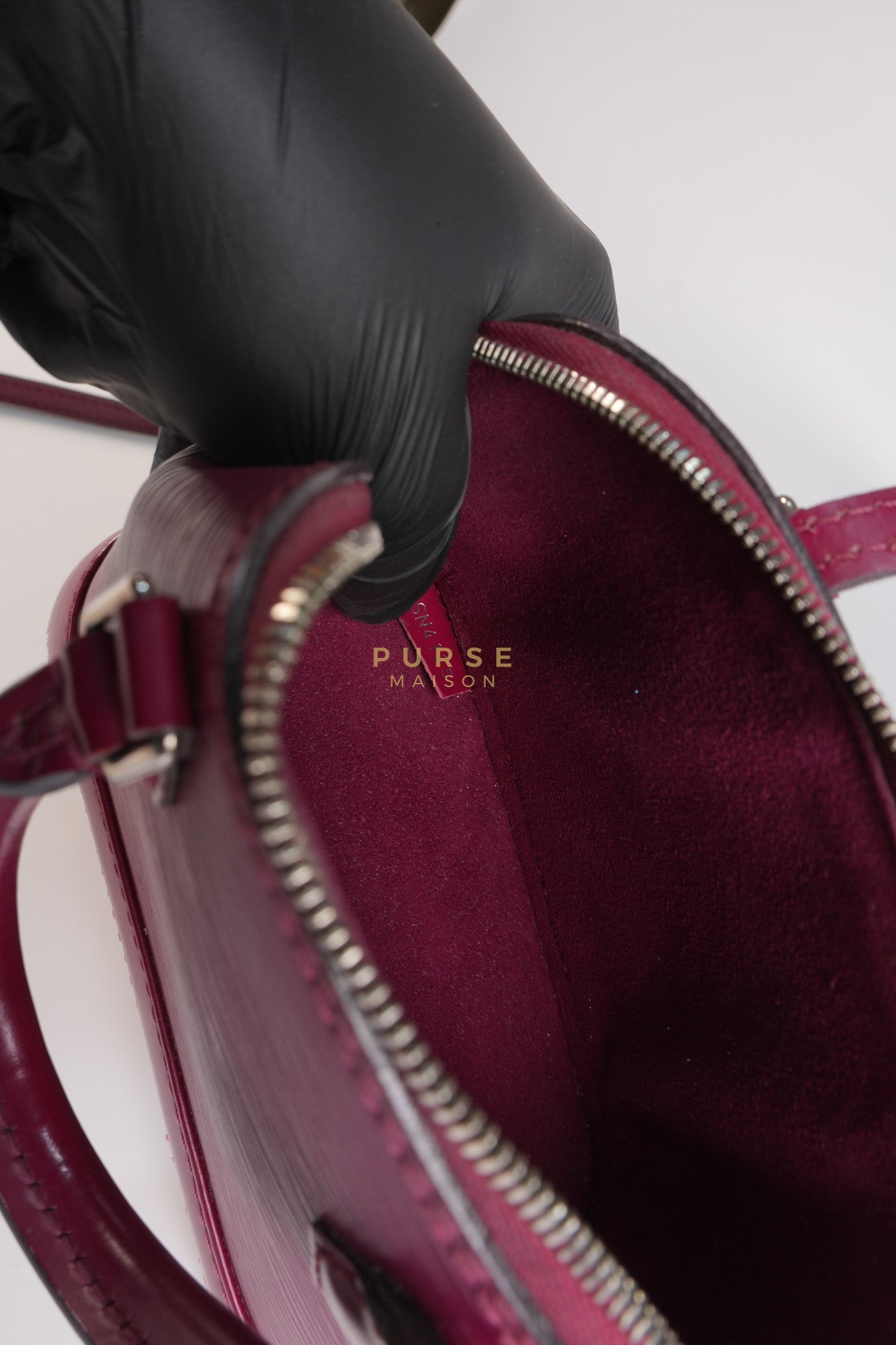 Alma Mini Red in Epi Leather (Date Code: SN4125) | Purse Maison Luxury Bags Shop