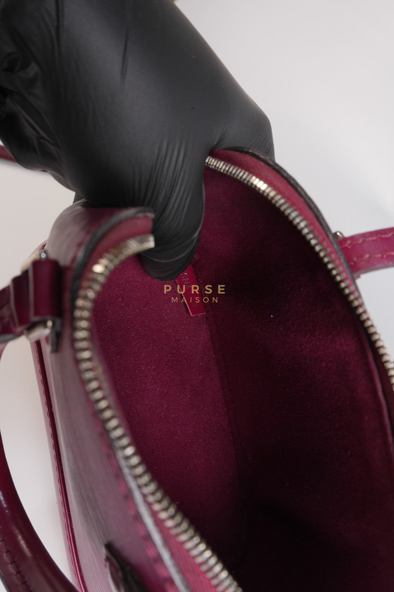 Alma Mini Red in Epi Leather (Date Code: SN4125) | Purse Maison Luxury Bags Shop