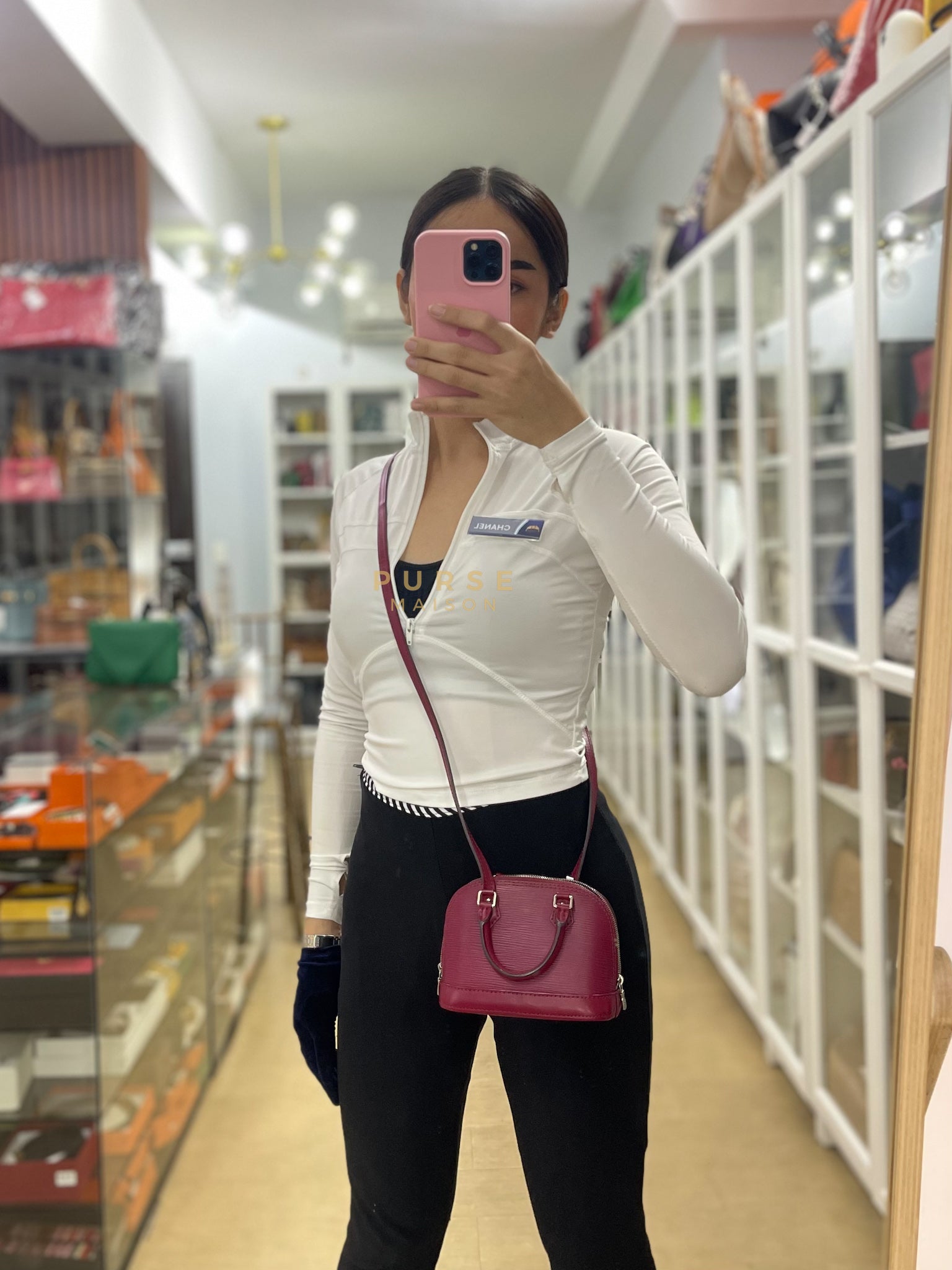 Alma Mini Red in Epi Leather (Date Code: SN4125) | Purse Maison Luxury Bags Shop