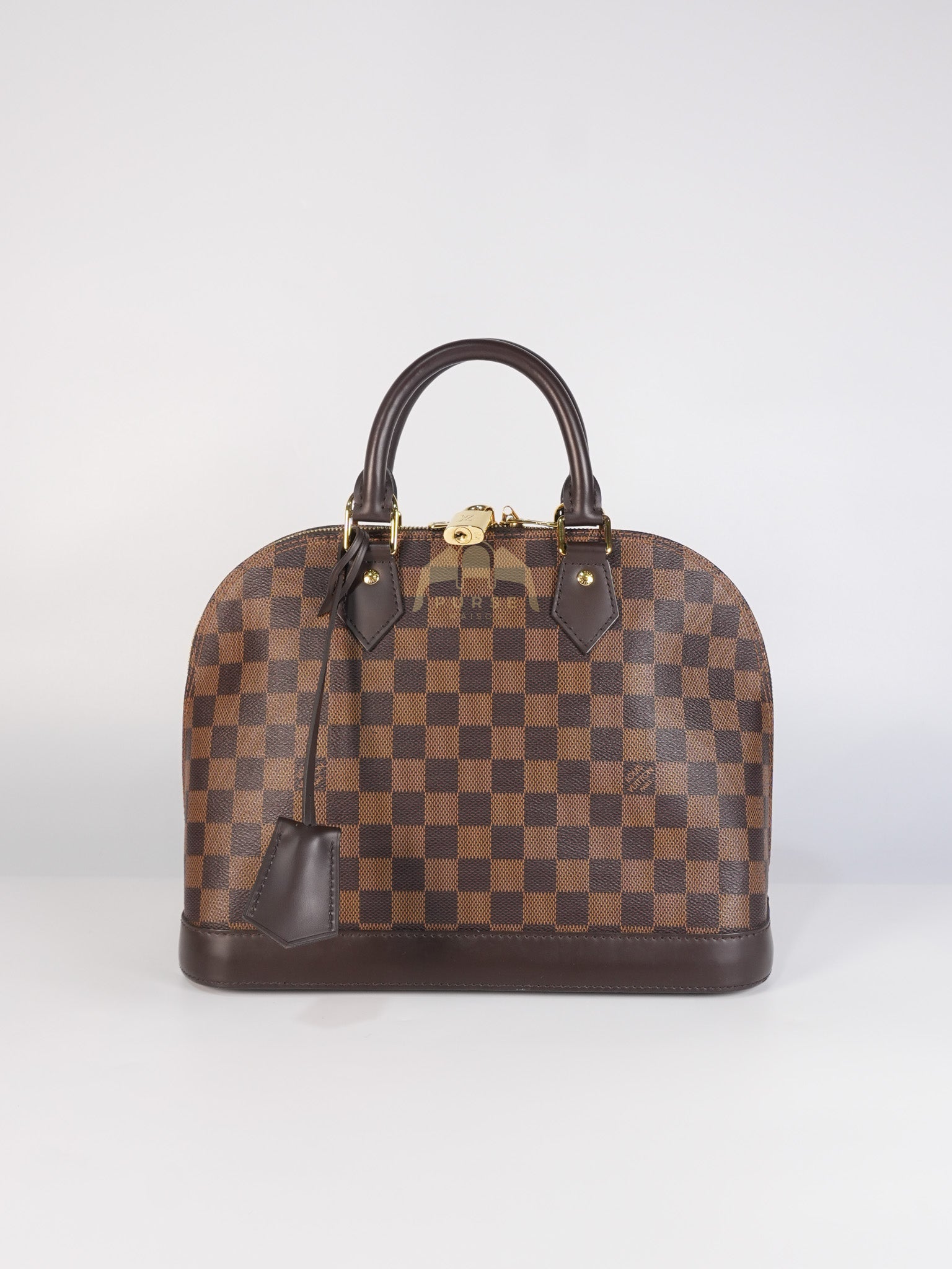 Alma PM in Damier Ebene Canvas (No Strap) (Microchip) | Purse Maison Luxury Bags Shop