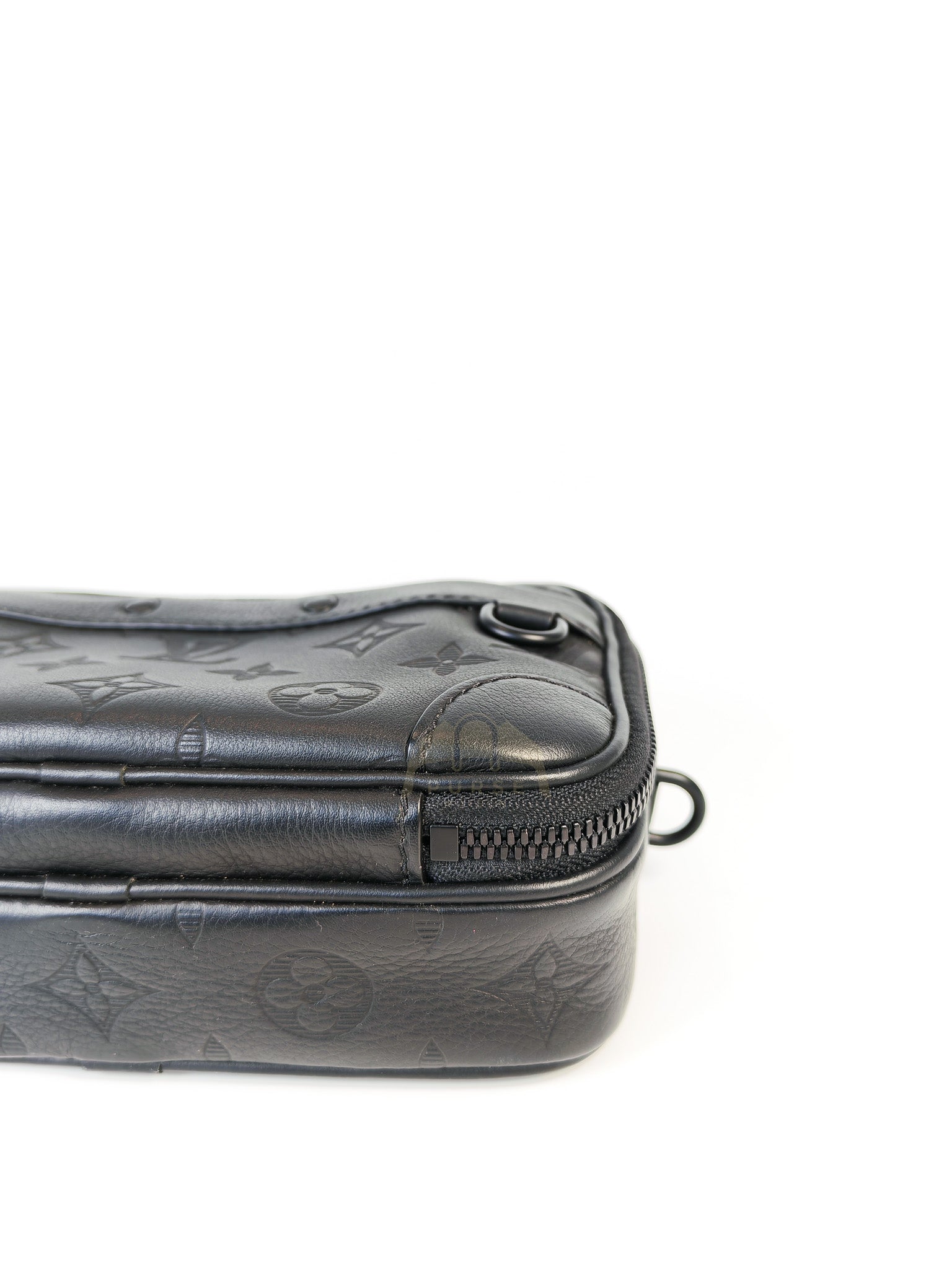 Alpha Wearable Wallet in Black Monogram Leather(Microchip) | Purse Maison Luxury Bags Shop