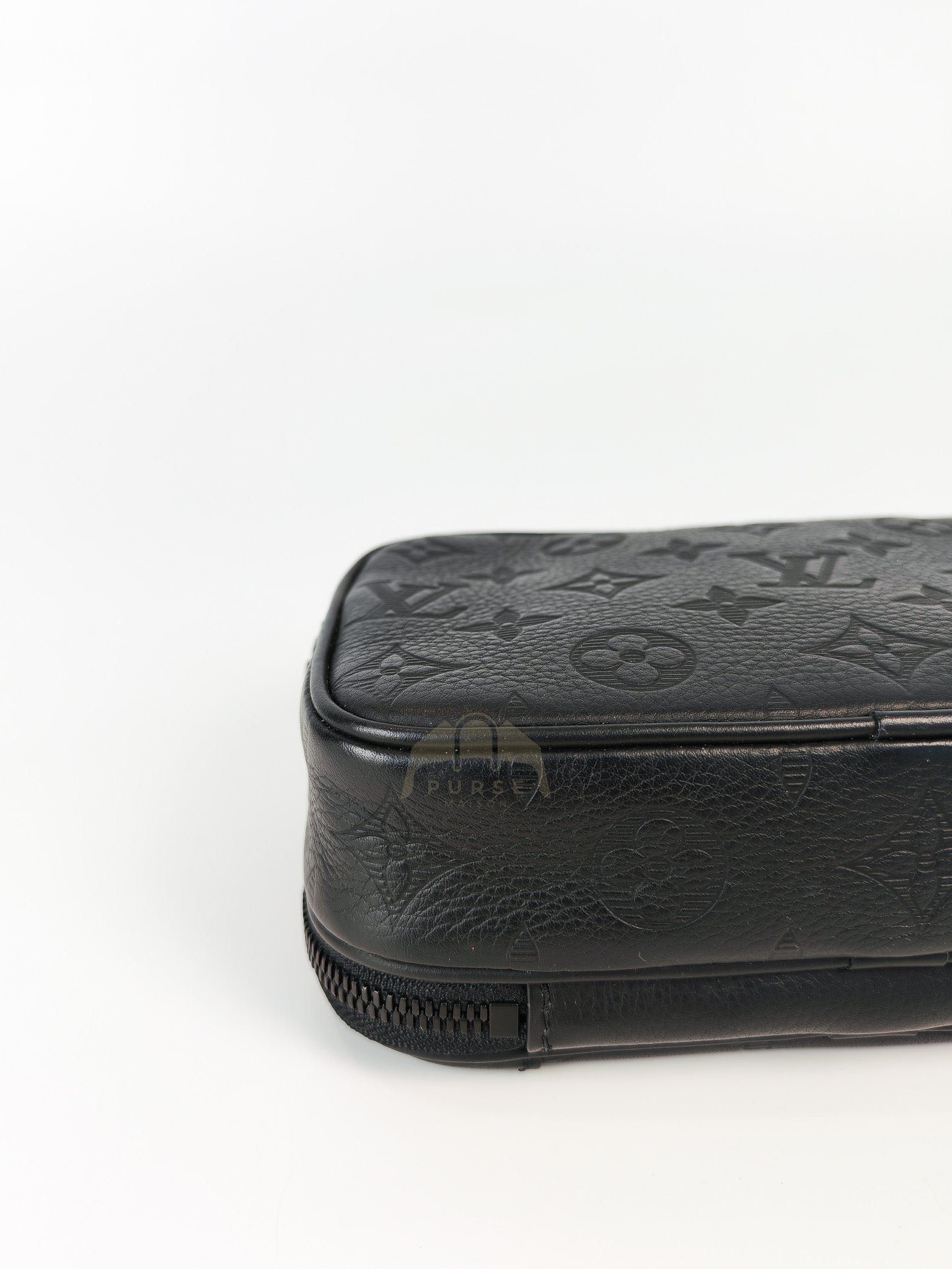 Alpha Wearable Wallet in Black Monogram Leather(Microchip) | Purse Maison Luxury Bags Shop