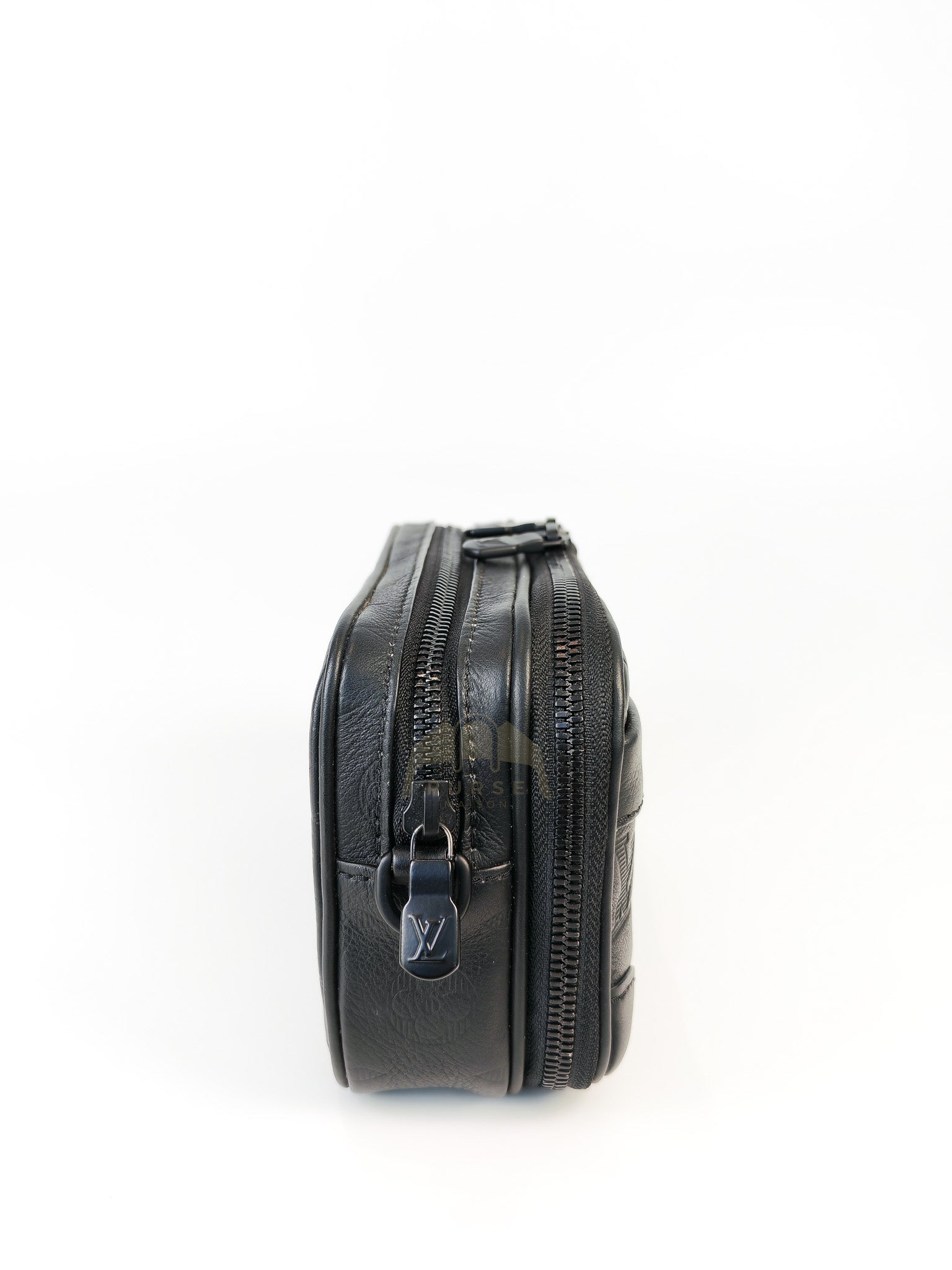 Alpha Wearable Wallet in Black Monogram Leather(Microchip) | Purse Maison Luxury Bags Shop