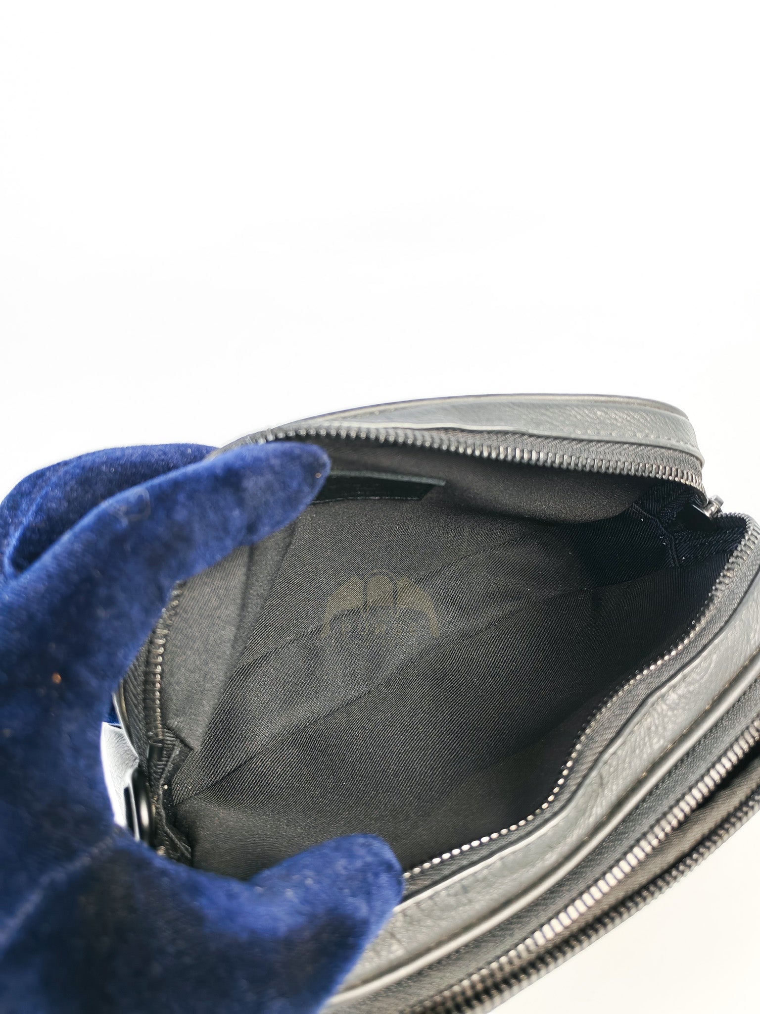 Alpha Wearable Wallet in Black Monogram Leather(Microchip) | Purse Maison Luxury Bags Shop