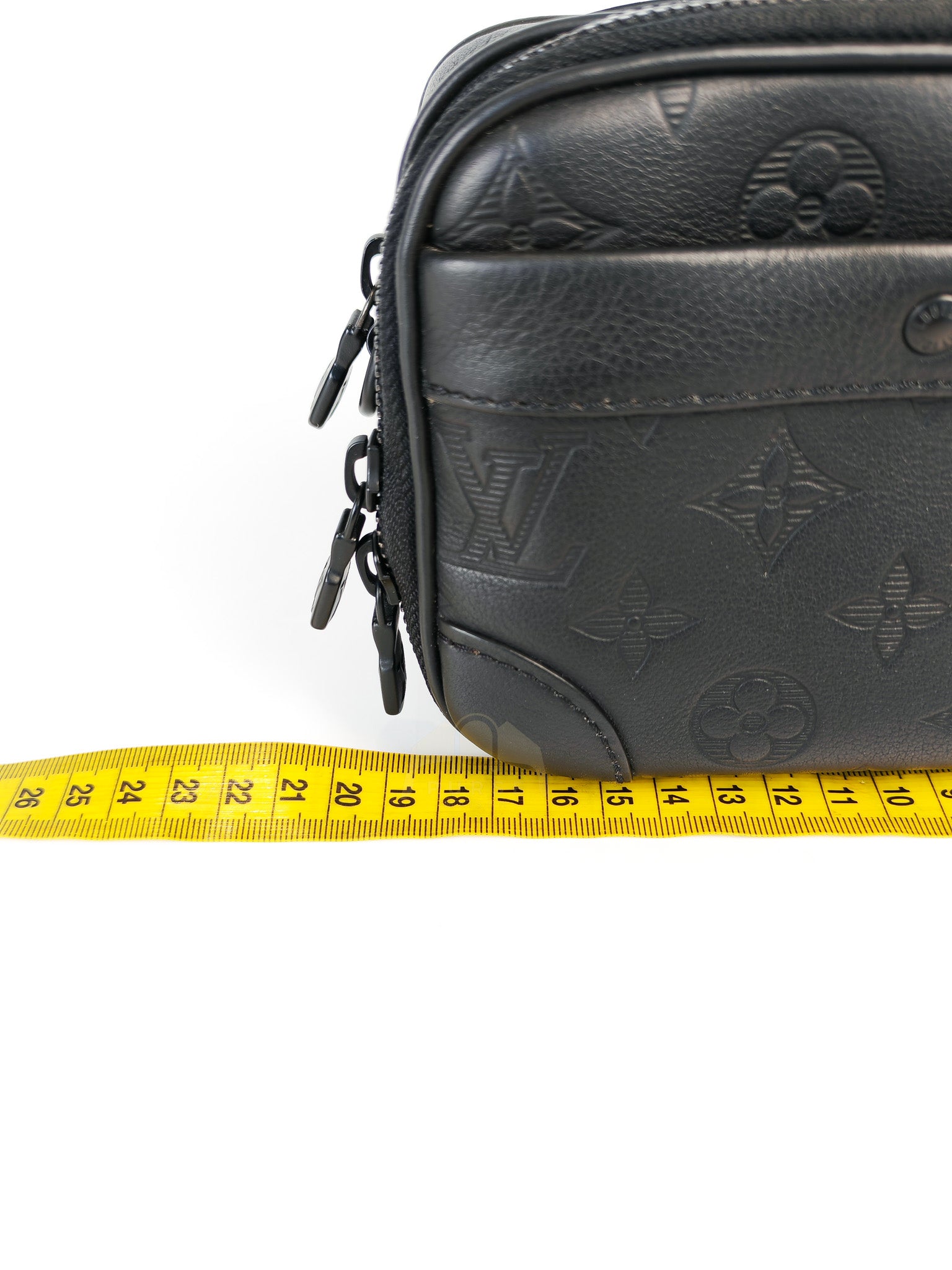 Alpha Wearable Wallet in Black Monogram Leather(Microchip) | Purse Maison Luxury Bags Shop