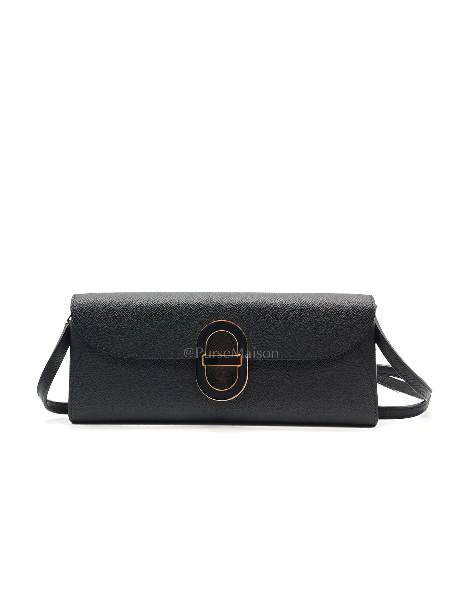 Maillon To Go in Black Epsom Leather & So Black/Gold Hardware Stamp W (2024)