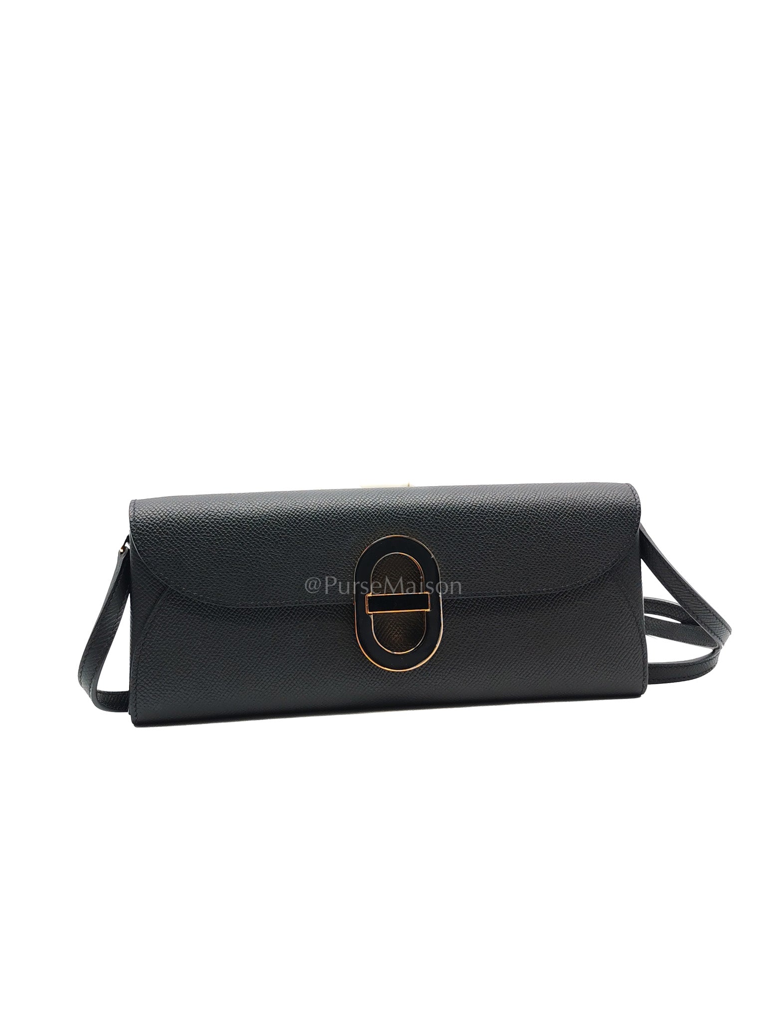 Maillon To Go in Black Epsom Leather & So Black/Gold Hardware Stamp W (2024)