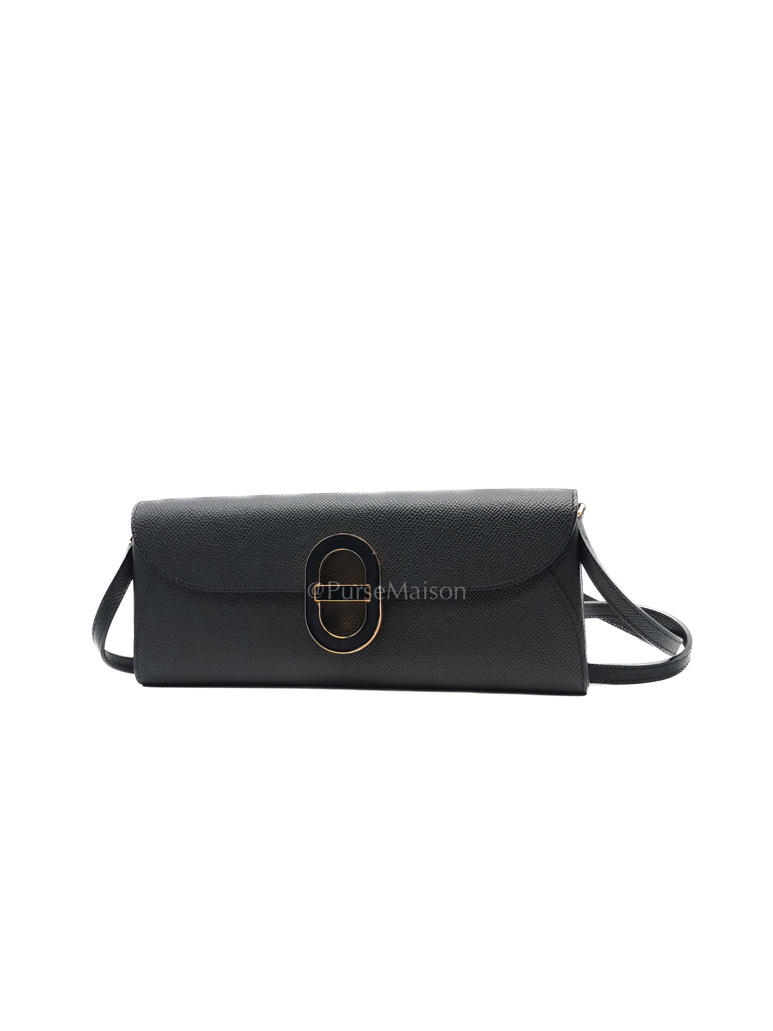 Maillon To Go in Black Epsom Leather & So Black/Gold Hardware Stamp W (2024)