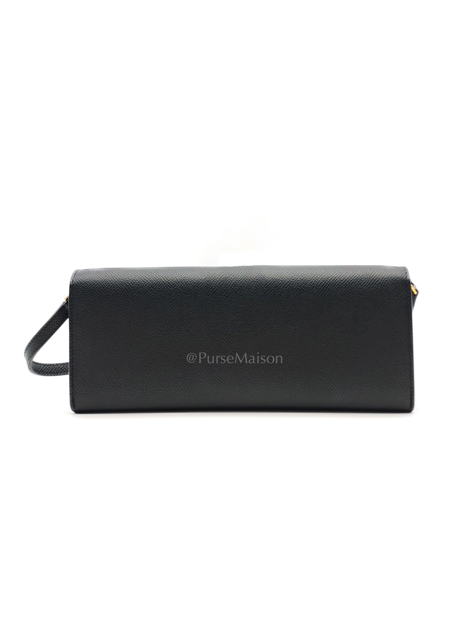 Maillon To Go in Black Epsom Leather & So Black/Gold Hardware Stamp W (2024)