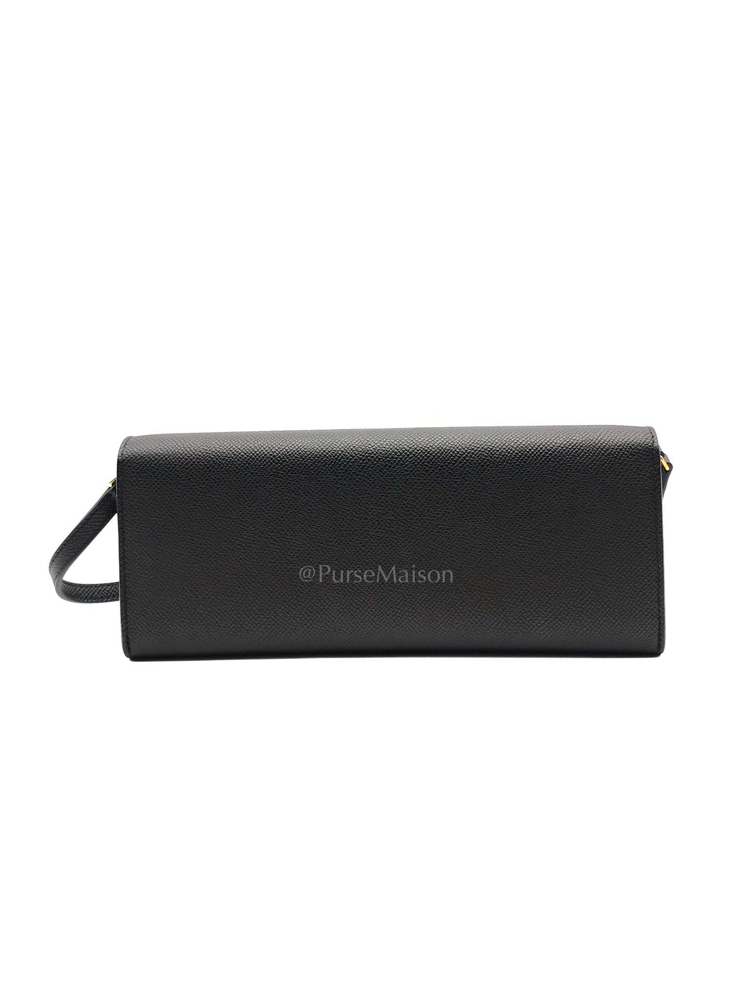 Maillon To Go in Black Epsom Leather & So Black/Gold Hardware Stamp W (2024)