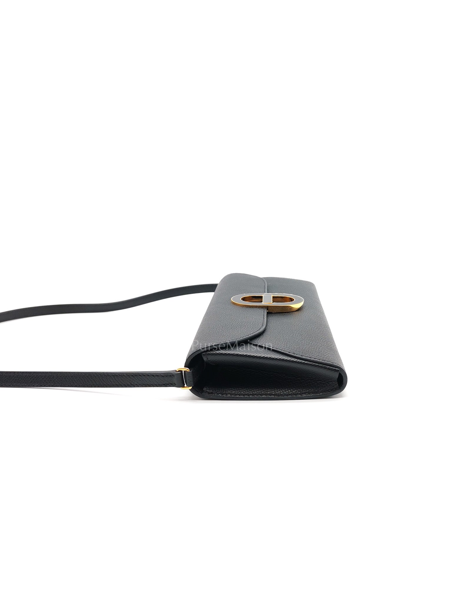 Maillon To Go in Black Epsom Leather & So Black/Gold Hardware Stamp W (2024)