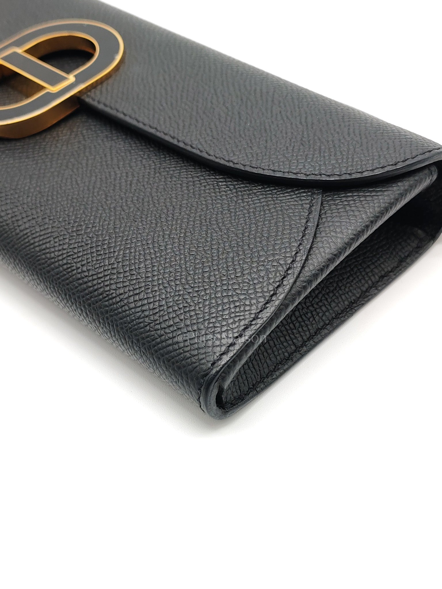 Maillon To Go in Black Epsom Leather & So Black/Gold Hardware Stamp W (2024)