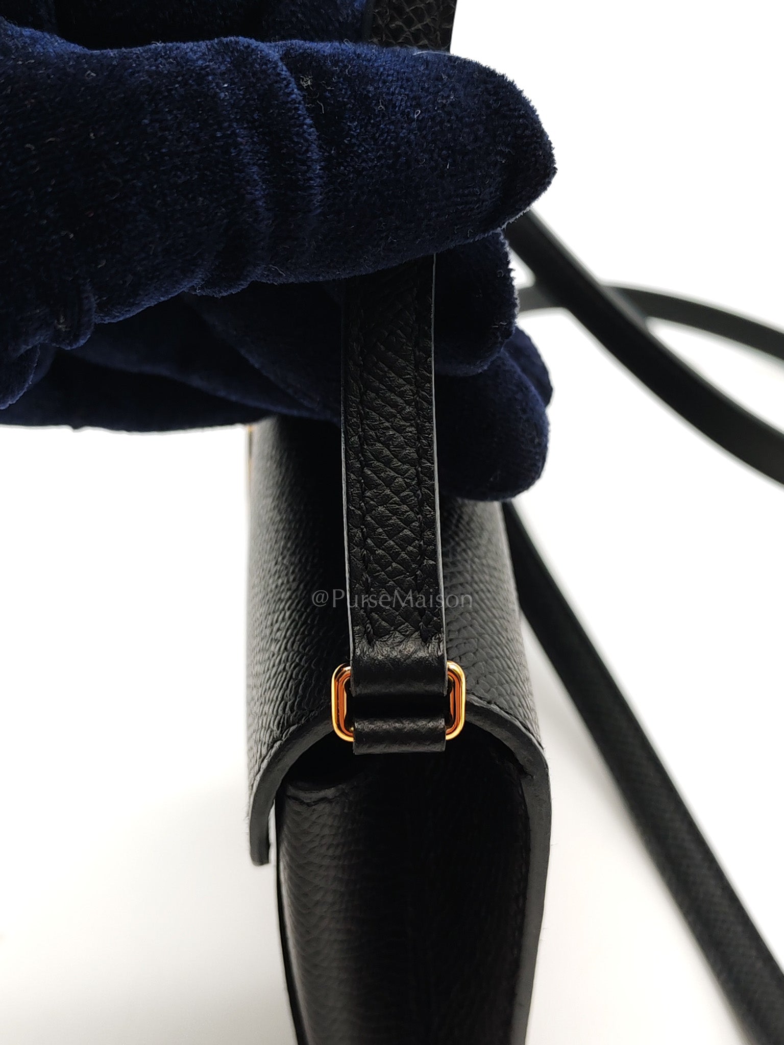 Maillon To Go in Black Epsom Leather & So Black/Gold Hardware Stamp W (2024)