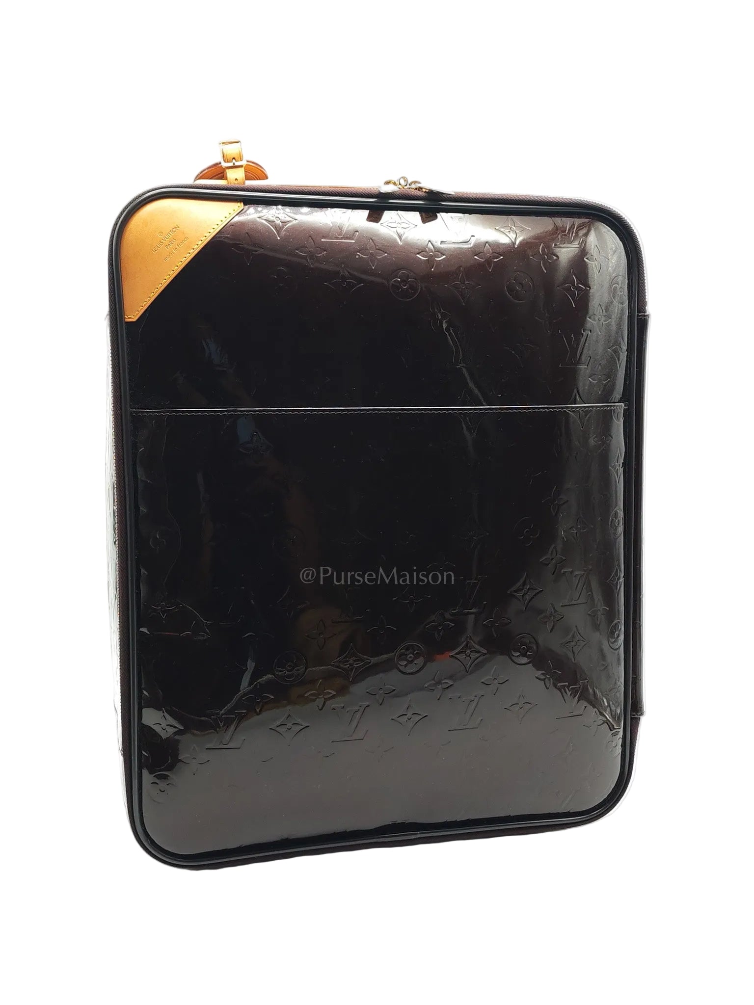 Amarante Monogram Vernis Pegase 45 Burgundy Patent Luggage (Date Code: MB4151) | Purse Maison Luxury Bags Shop