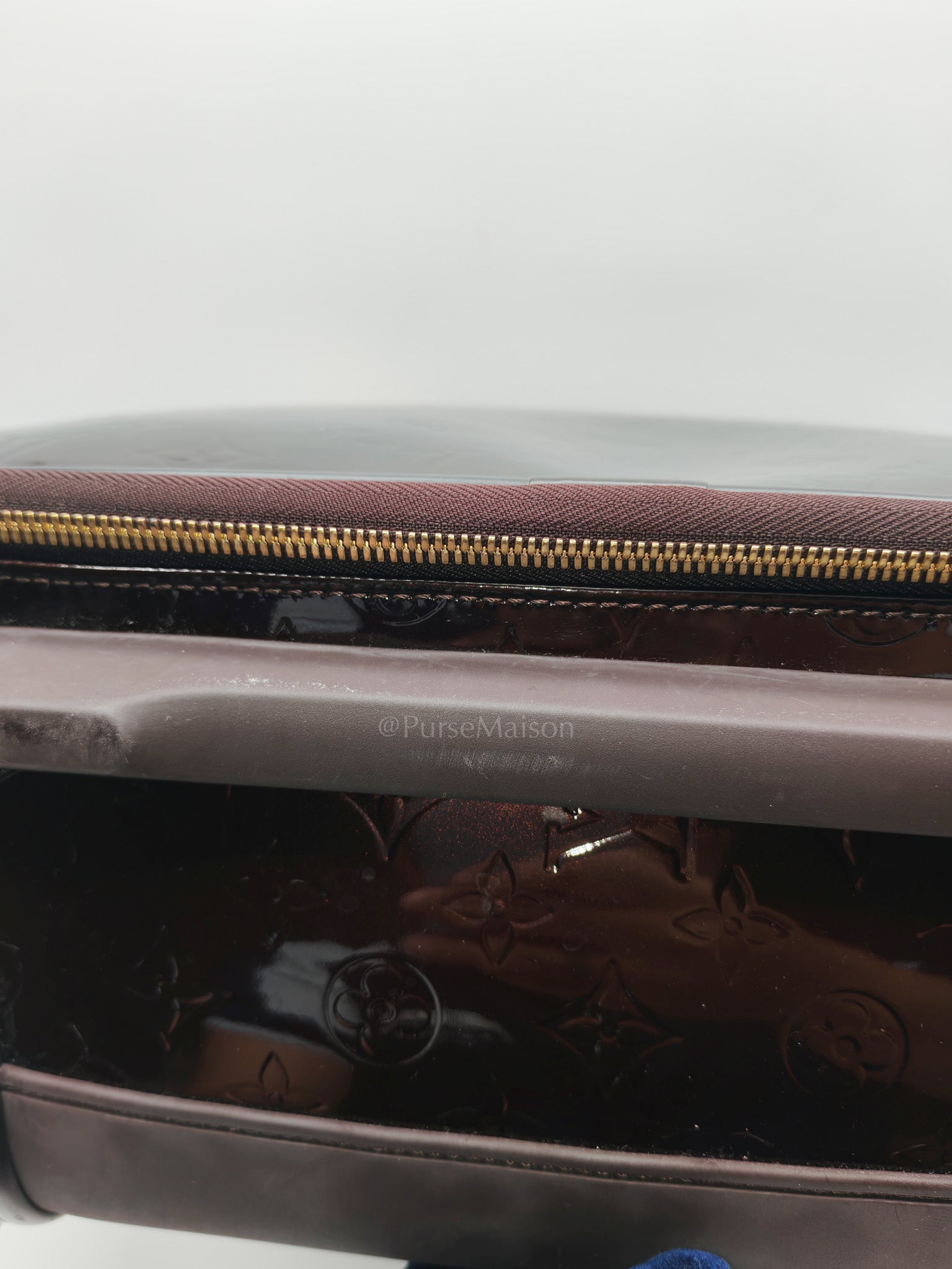 Amarante Monogram Vernis Pegase 45 Burgundy Patent Luggage (Date Code: MB4151) | Purse Maison Luxury Bags Shop