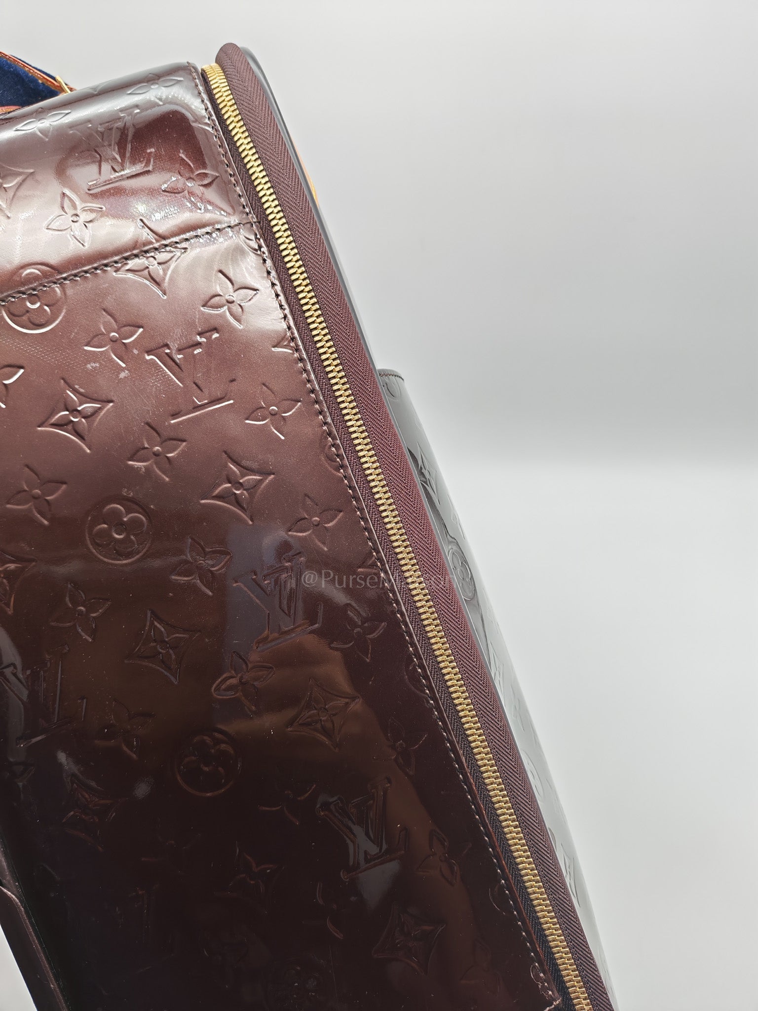 Amarante Monogram Vernis Pegase 45 Burgundy Patent Luggage (Date Code: MB4151) | Purse Maison Luxury Bags Shop