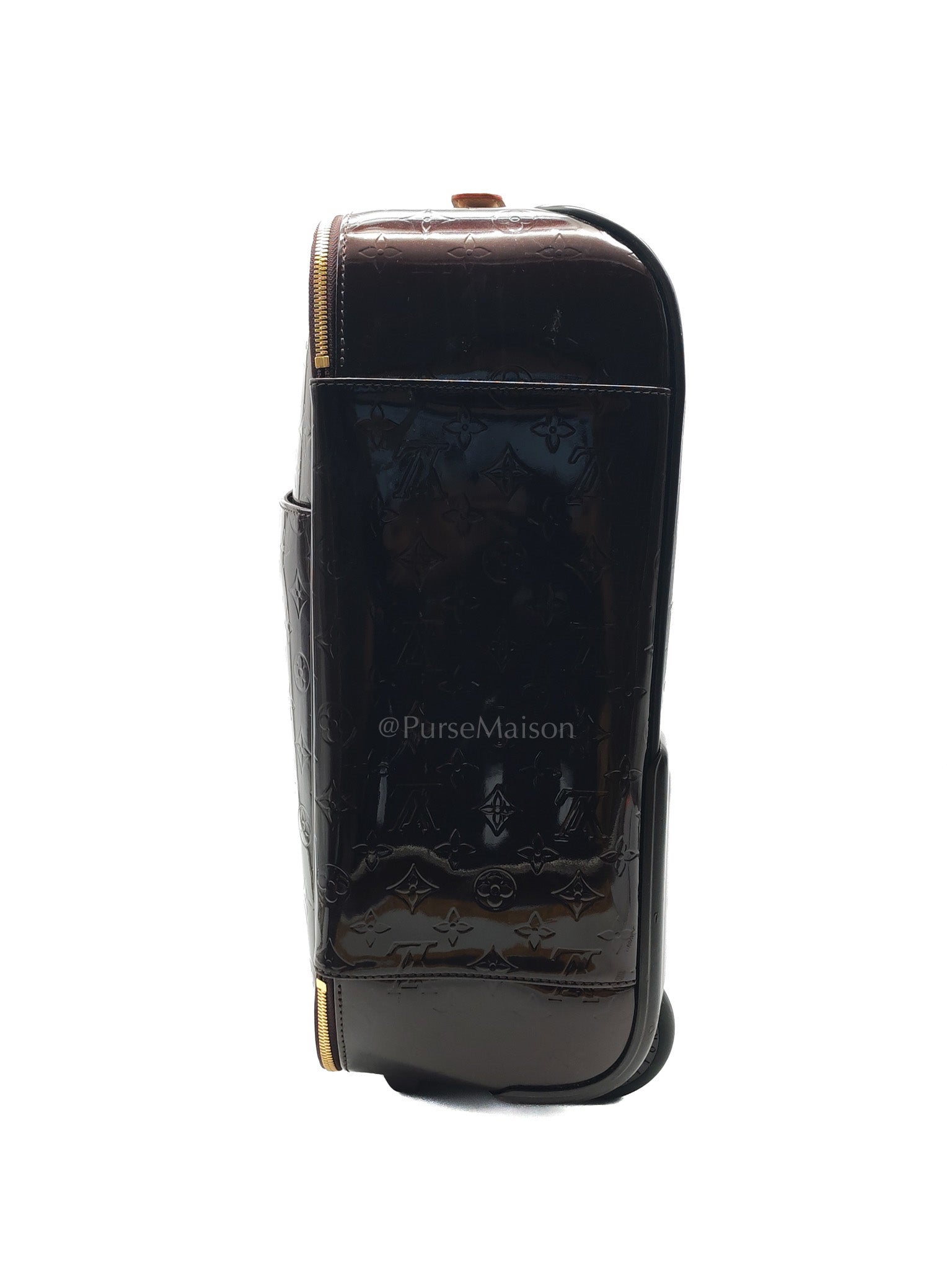 Amarante Monogram Vernis Pegase 45 Burgundy Patent Luggage (Date Code: MB4151) | Purse Maison Luxury Bags Shop