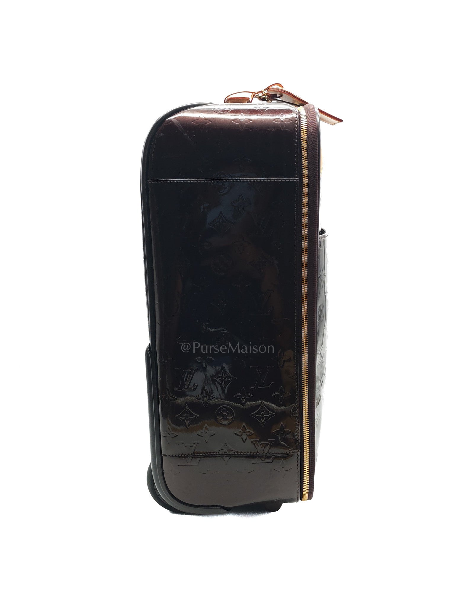 Amarante Monogram Vernis Pegase 45 Burgundy Patent Luggage (Date Code: MB4151) | Purse Maison Luxury Bags Shop