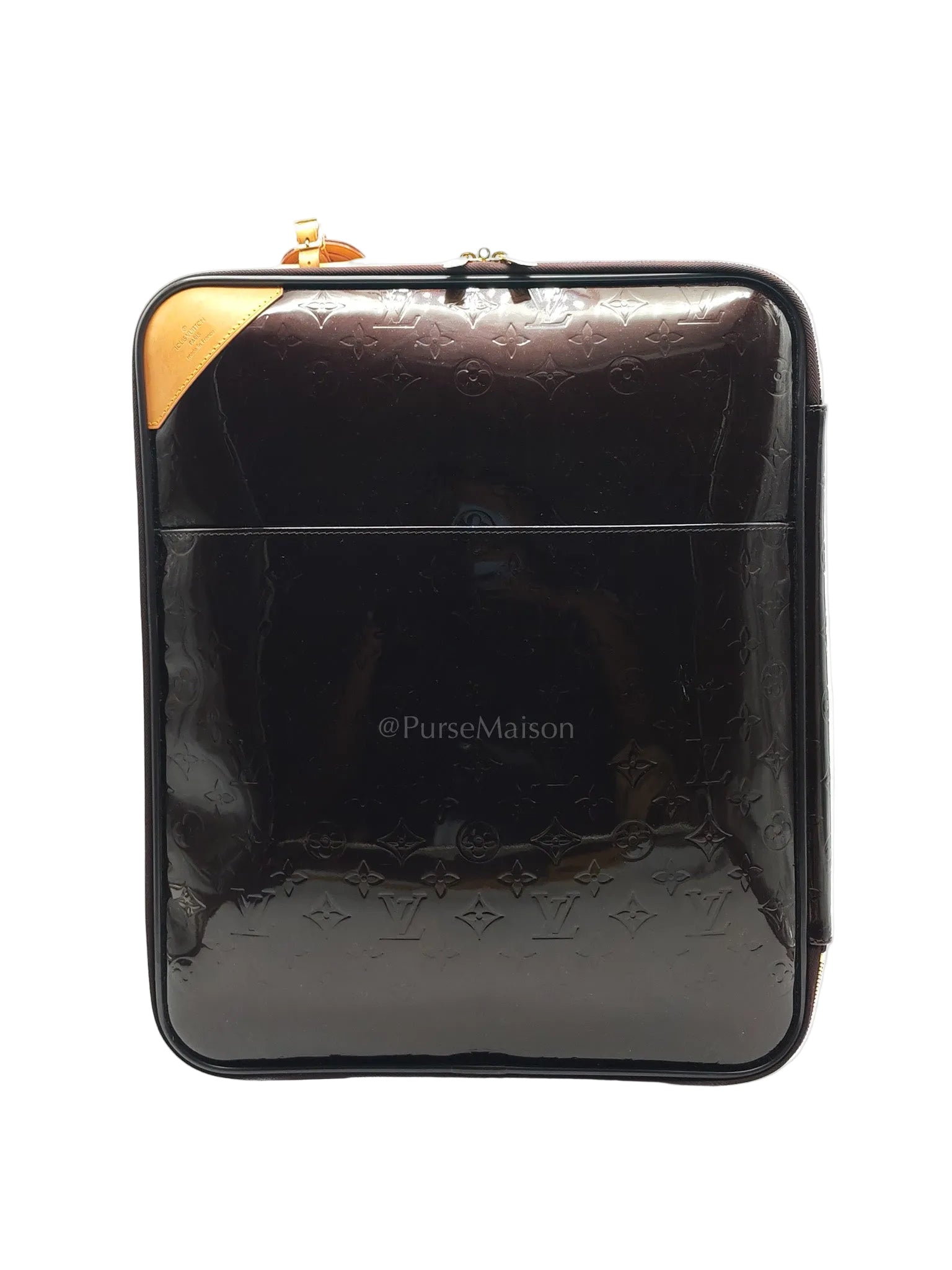 Amarante Monogram Vernis Pegase 45 Burgundy Patent Luggage (Date Code: MB4151) | Purse Maison Luxury Bags Shop