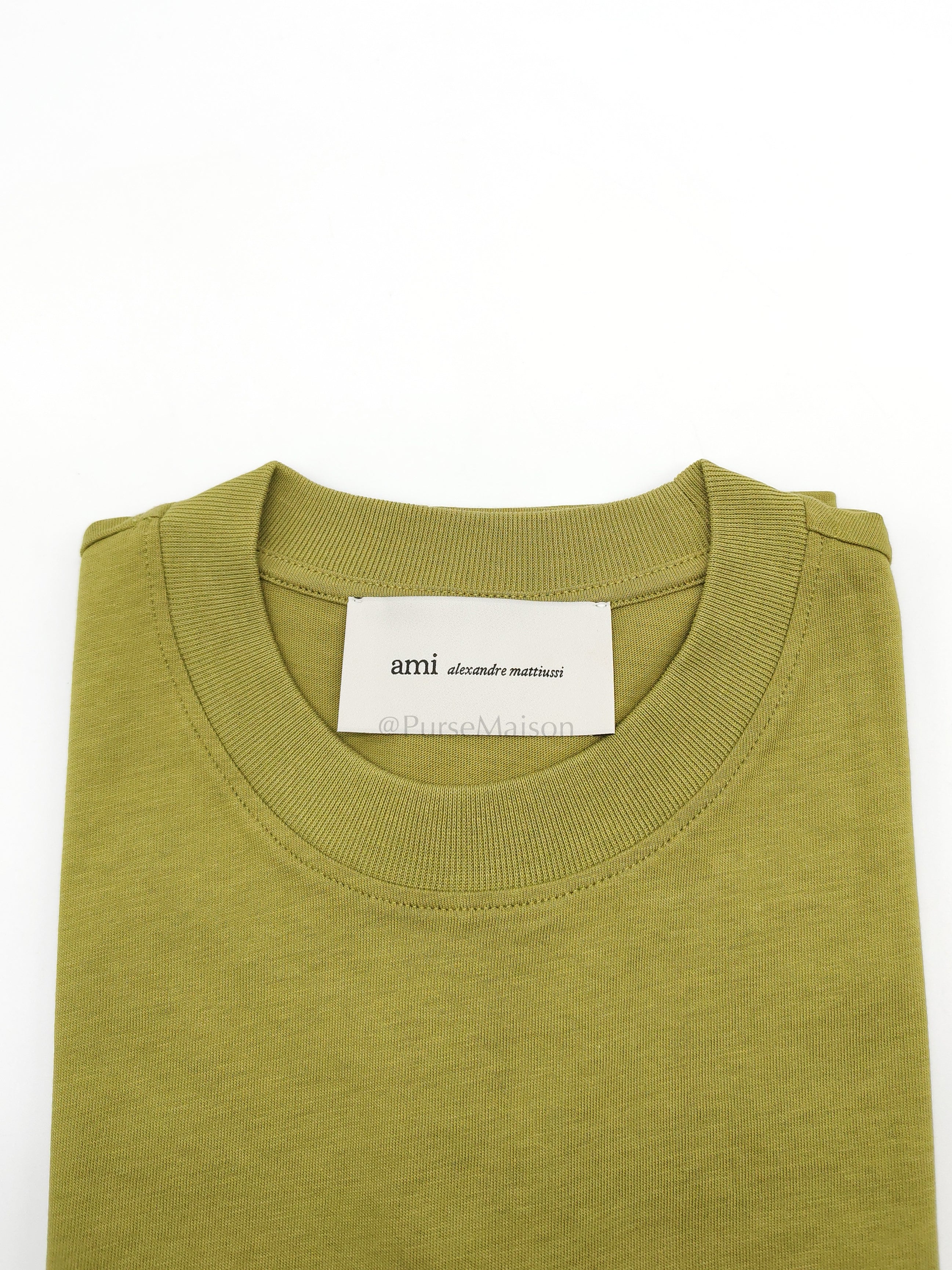 Ami De Coeur Cotton T-Shirt in Avocado Size Small | Purse Maison Luxury Bags Shop