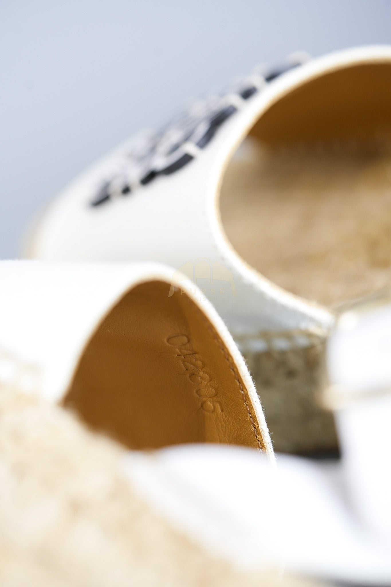 Anagram White Canvas Mule Sandals Size 37EU (24cm) | Purse Maison Luxury Bags Shop