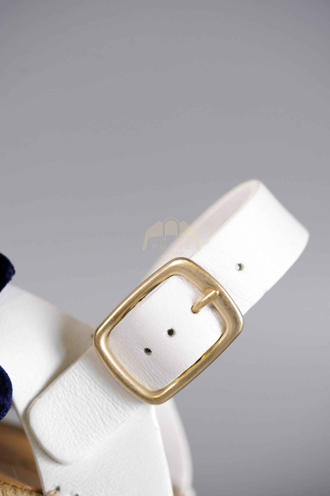 Anagram White Canvas Wedge Sandals Size 37EU (24cm) | Purse Maison Luxury Bags Shop