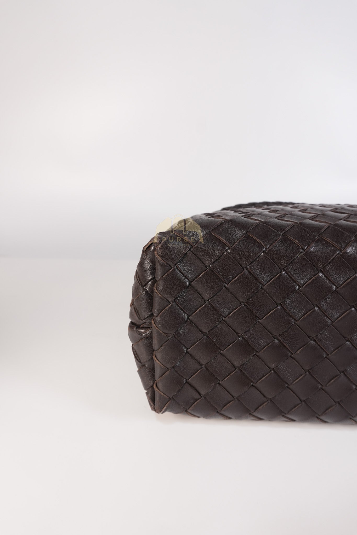 Andiamo Medium Tote Bag in Dark Brown Intrecciato Leather & Gold Hardware | Purse Maison Luxury Bags Shop