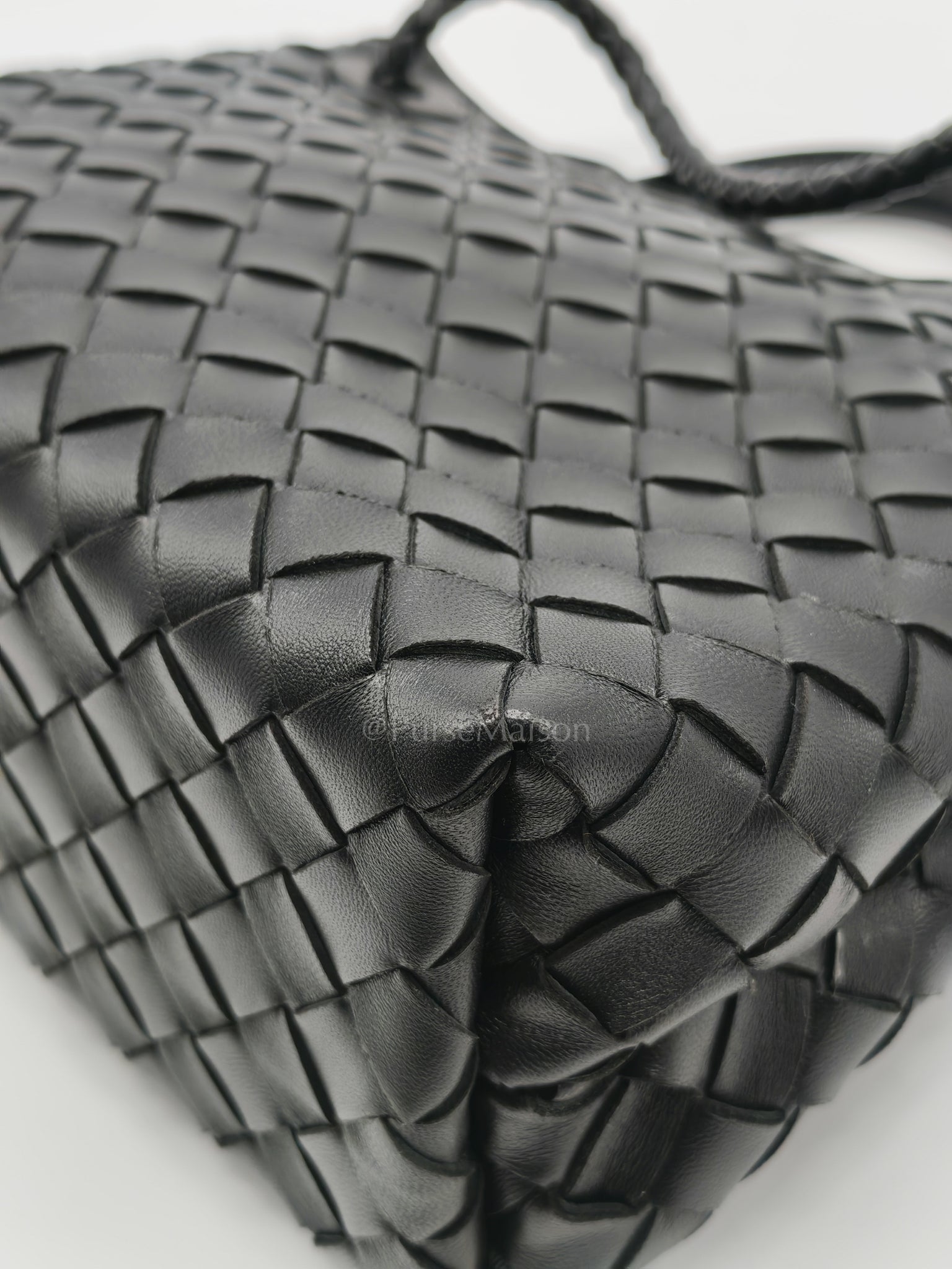 Andiamo Small in Black Intrecciato Leather Shoulder Bag | Purse Maison Luxury Bags Shop