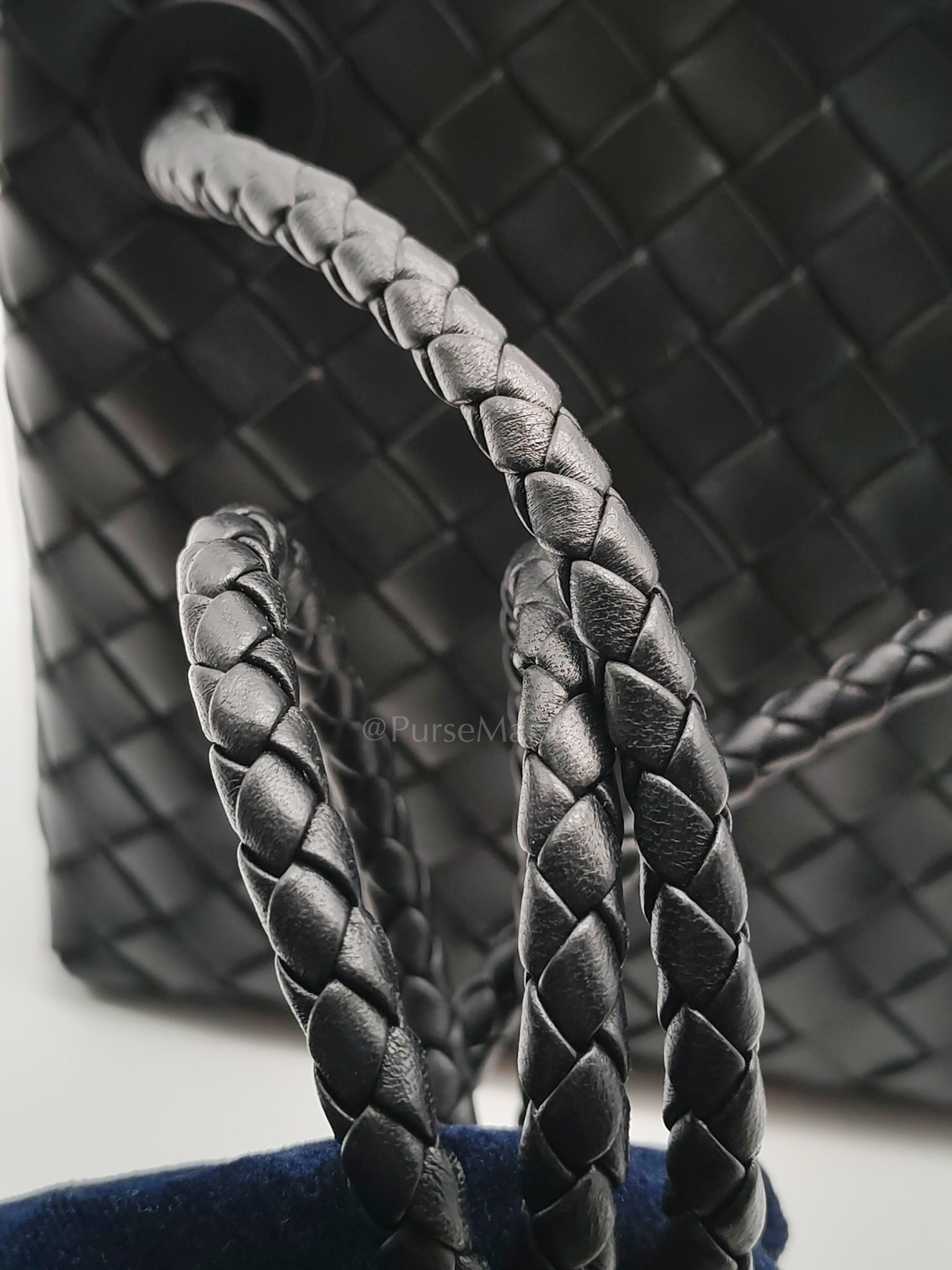 Andiamo Small in Black Intrecciato Leather Shoulder Bag | Purse Maison Luxury Bags Shop