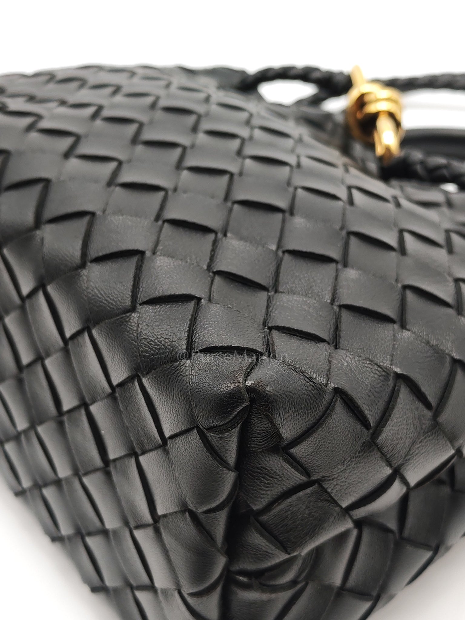 Andiamo Small in Black Intrecciato Leather Shoulder Bag | Purse Maison Luxury Bags Shop