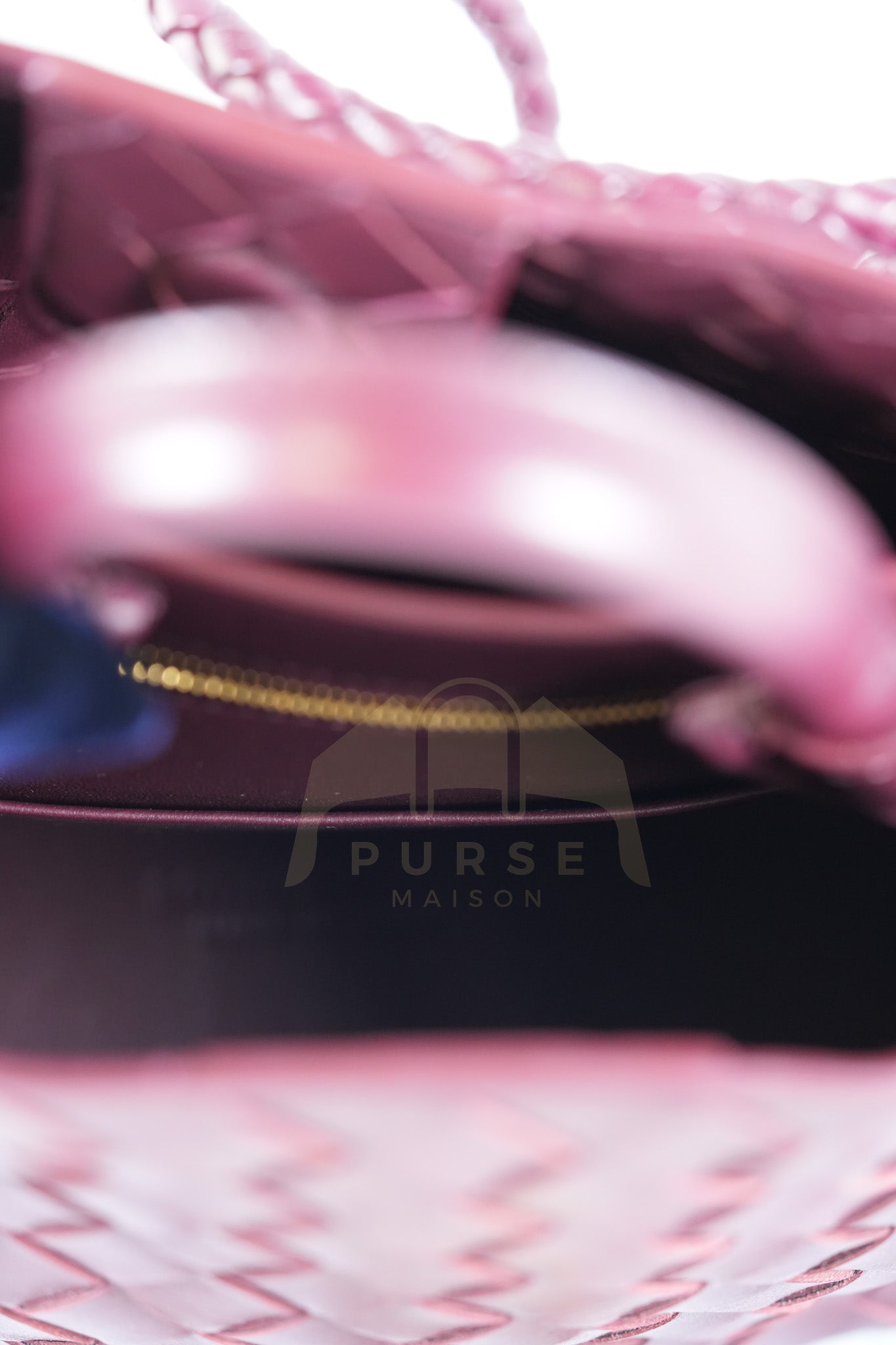 Andiamo Small in Burgundy Nappa Intrecciato Leather Shoulder Bag | Purse Maison Luxury Bags Shop