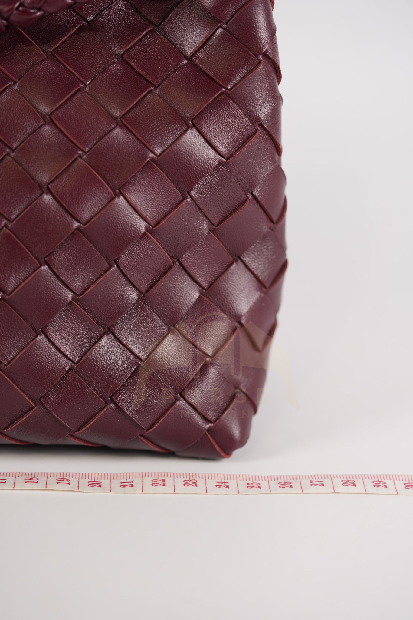 Andiamo Small in Burgundy Nappa Intrecciato Leather Shoulder Bag | Purse Maison Luxury Bags Shop