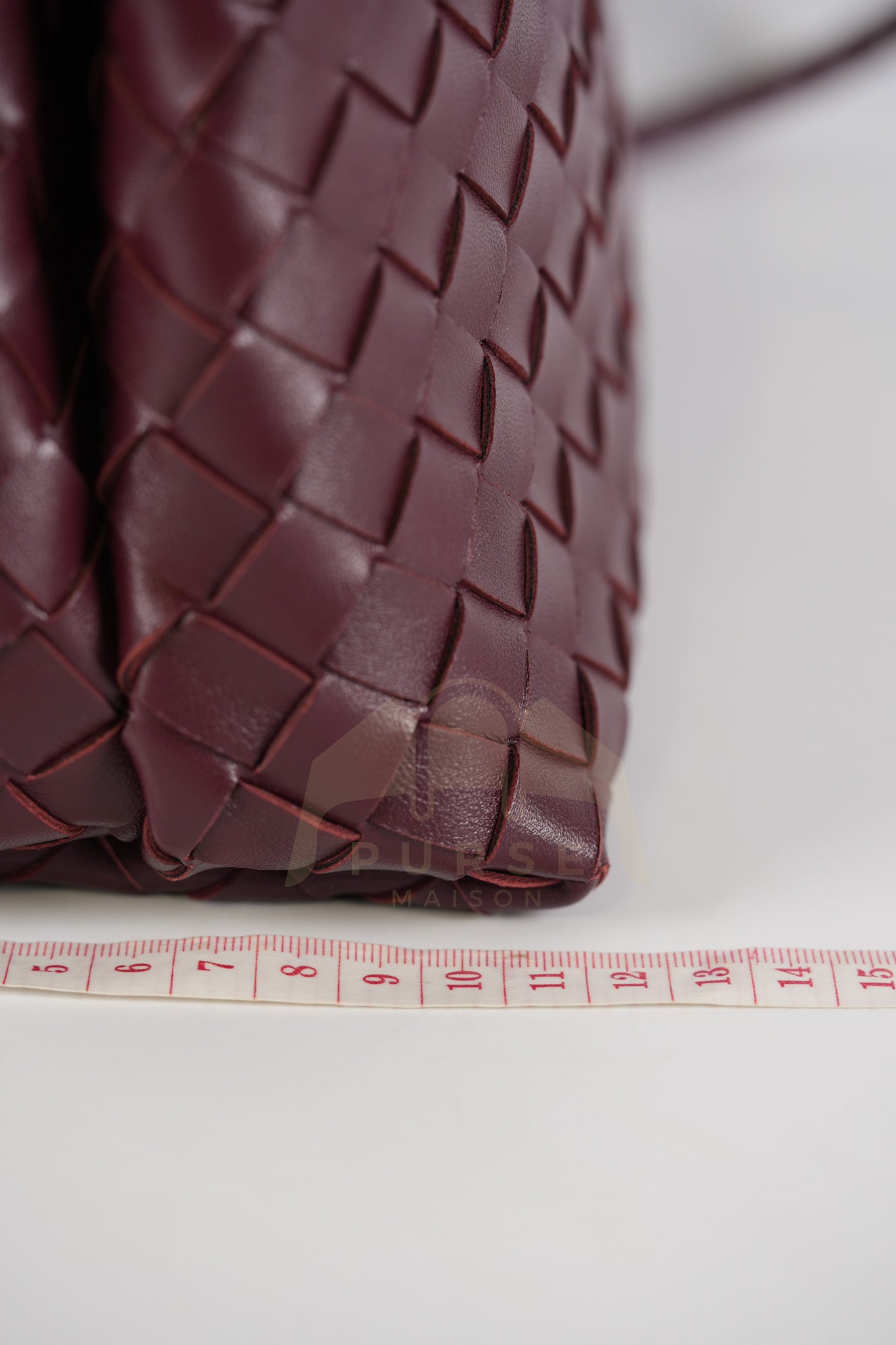 Andiamo Small in Burgundy Nappa Intrecciato Leather Shoulder Bag | Purse Maison Luxury Bags Shop